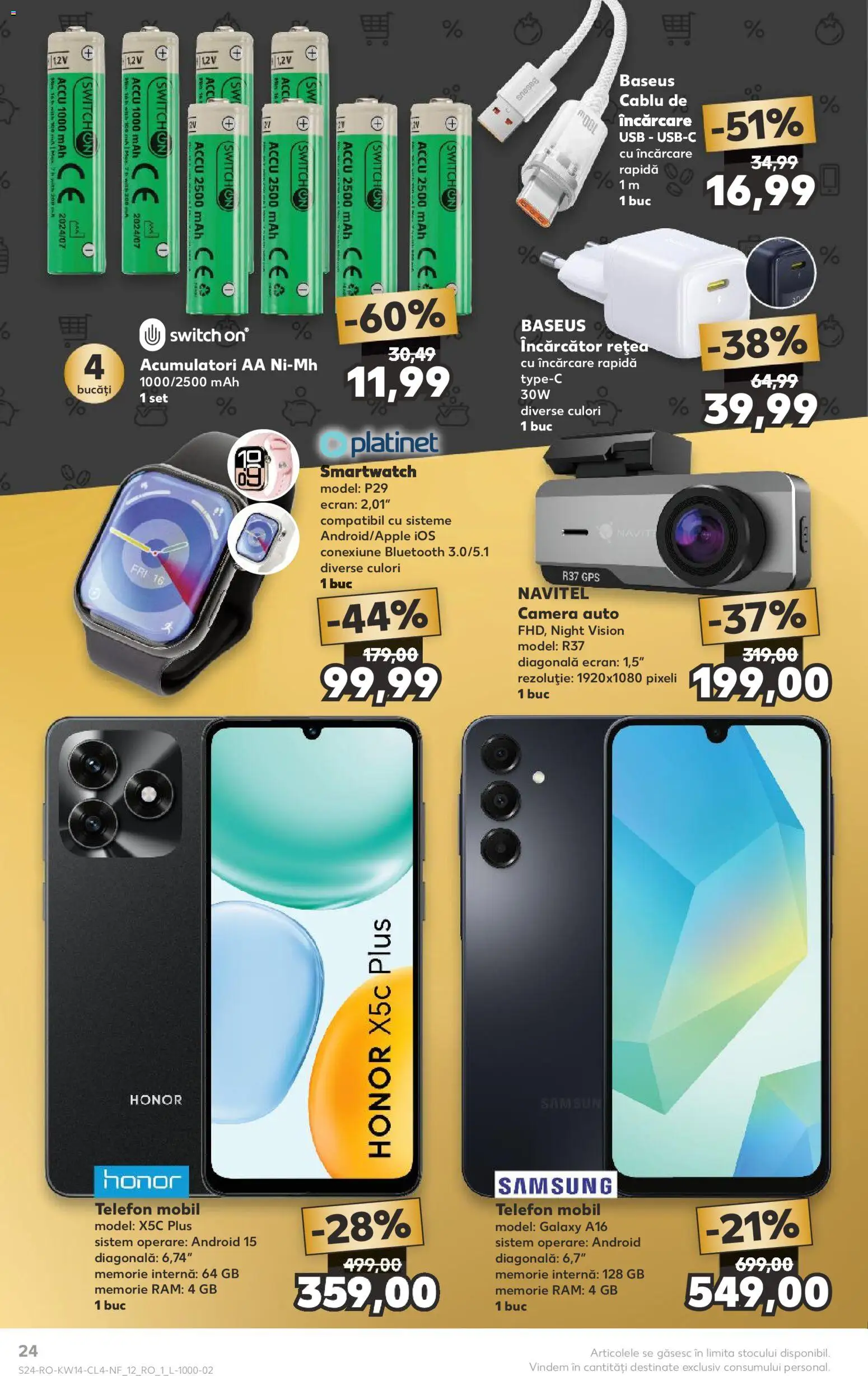 Catalog Kaufland 1 - 6 Aprilie 2026 | Pagina 24 | Produse: Încărcător, Smartphone, Memorie, Cameră