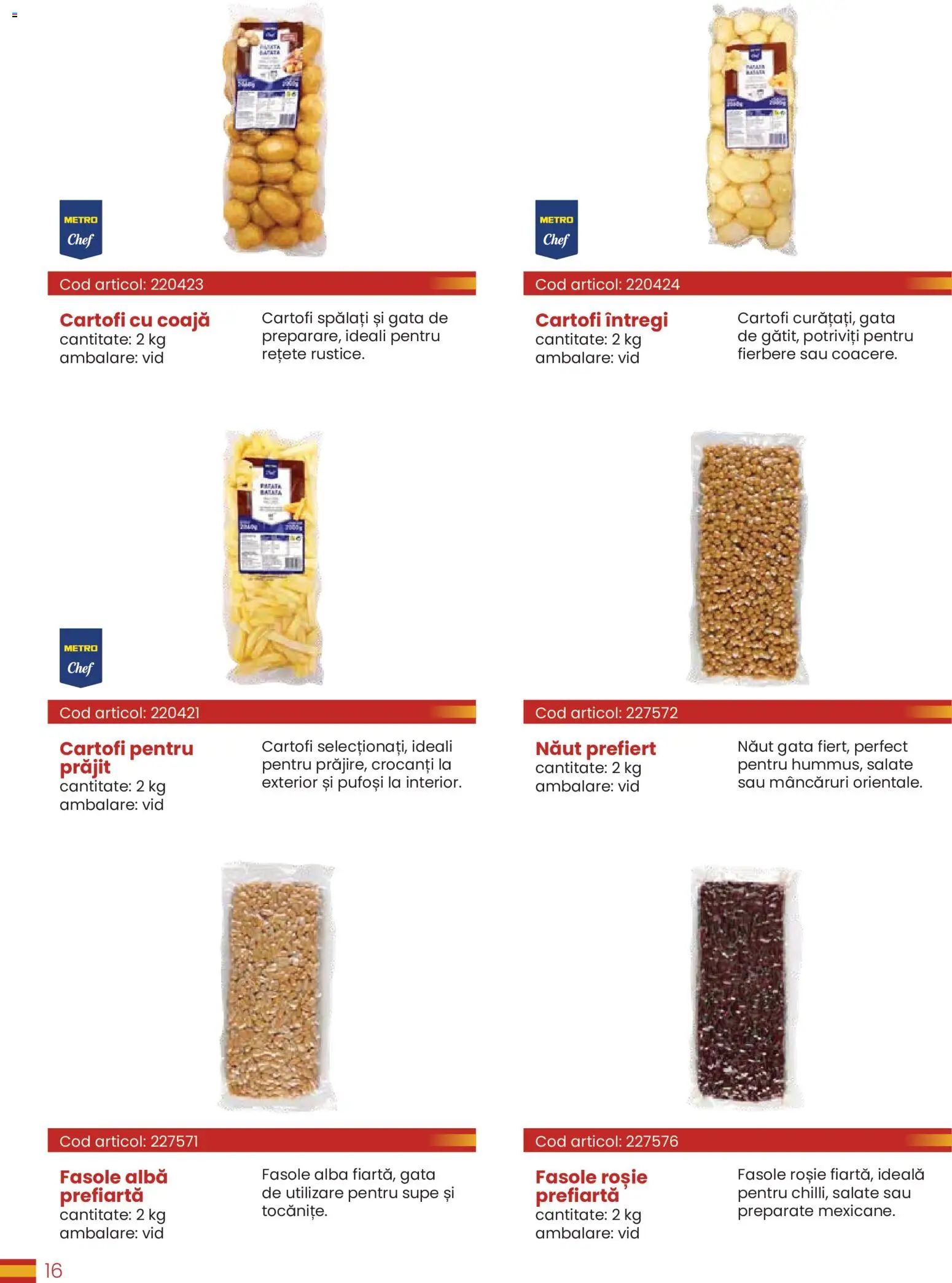Catalog METRO 30 Martie - 30 Decembrie 2026 | Pagina 16 | Produse: Fasole albă, Cartofi
