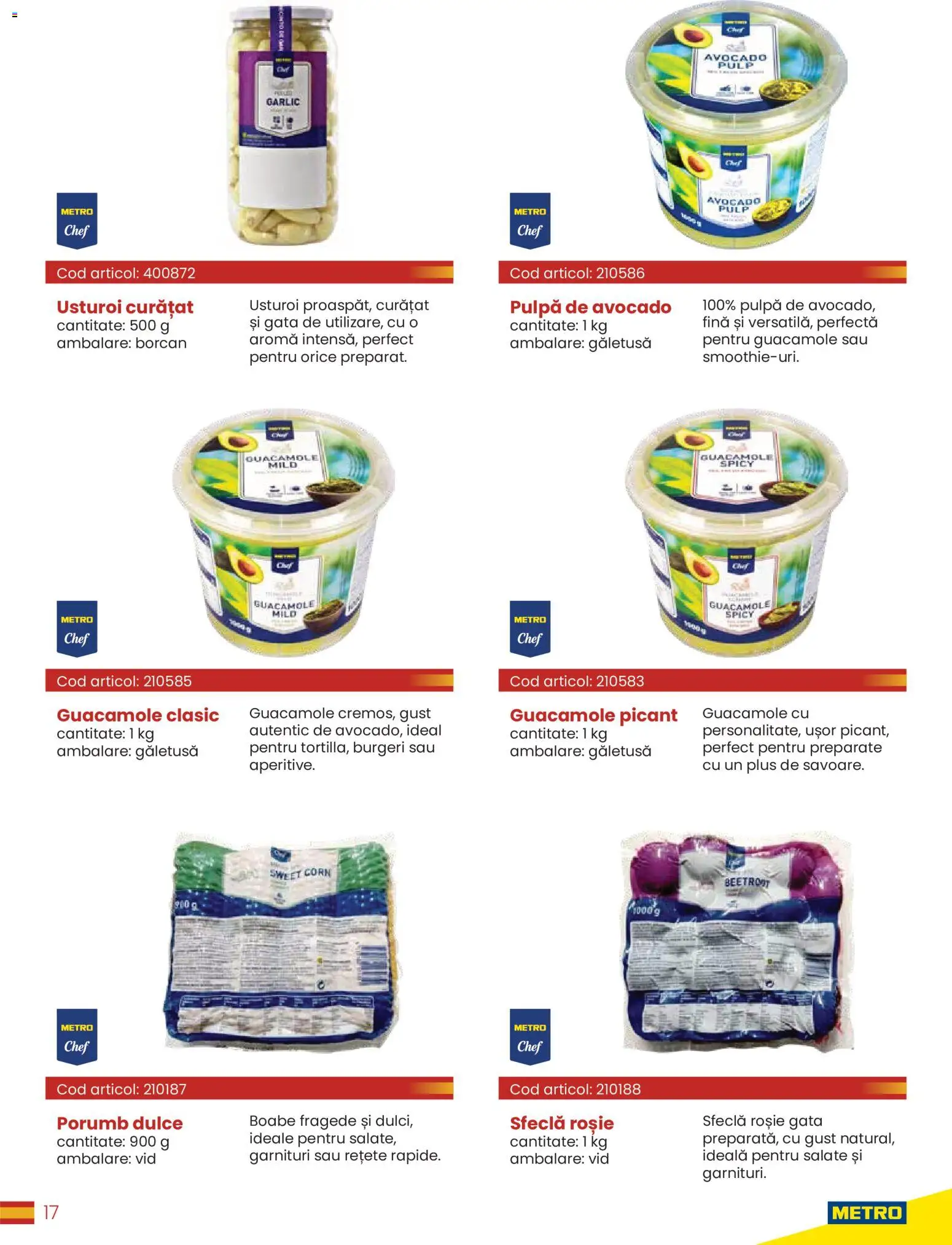 Catalog METRO 30 Martie - 30 Decembrie 2026 | Pagina 17 | Produse: Borcan, Avocado, Porumb, Usturoi