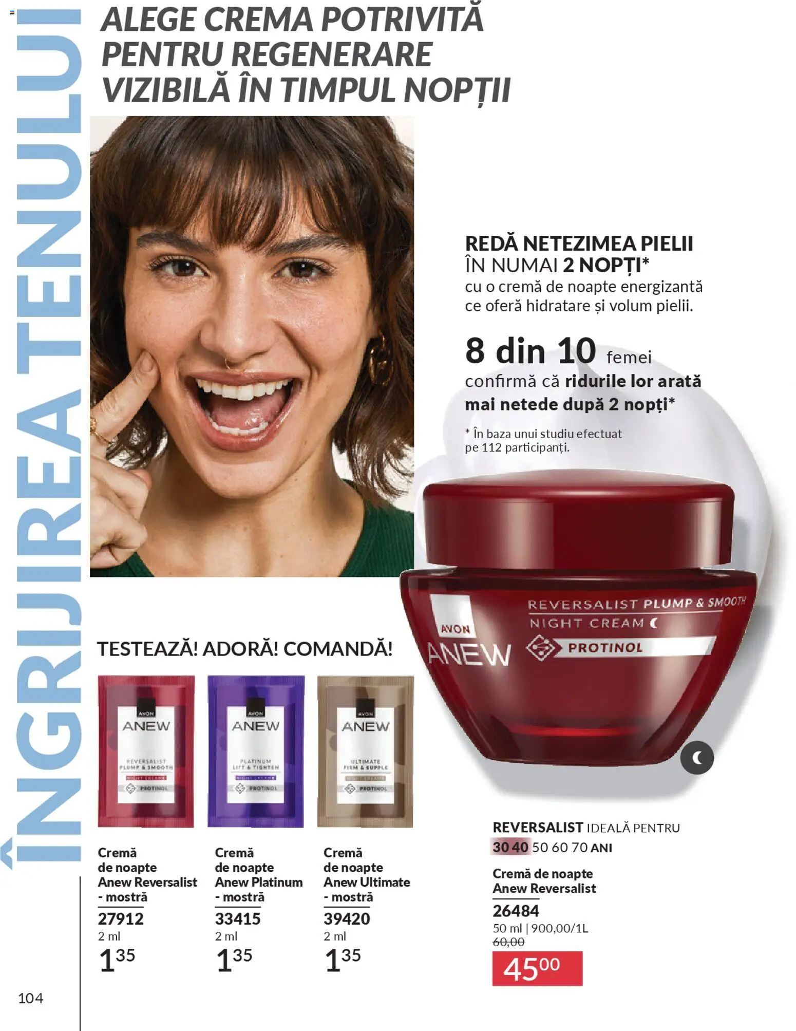 Catalog Avon 1 - 29 Aprilie 2026 | Pagina 106 | Produse: Cremă de noapte, Cremă