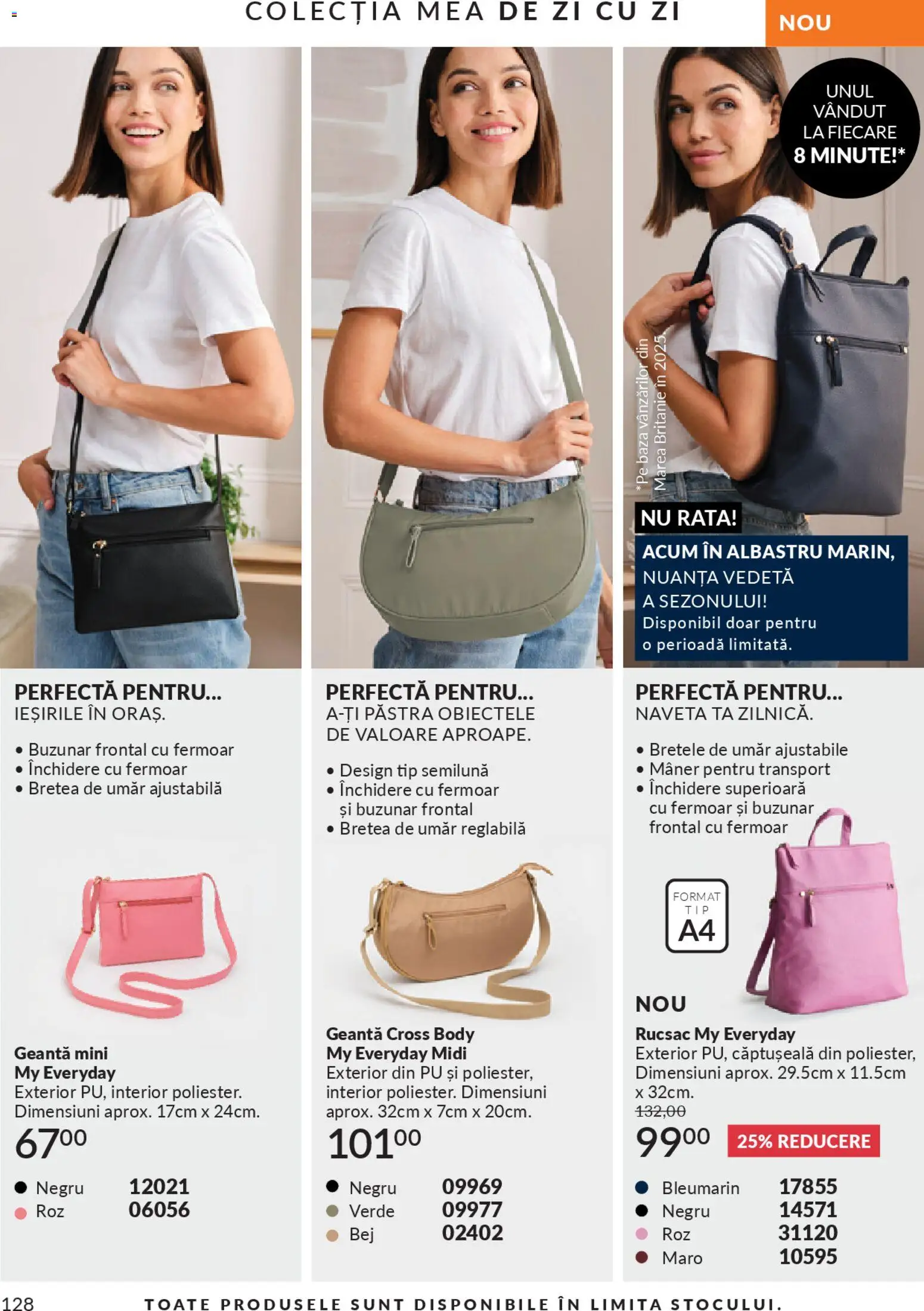 Catalog Avon 1 - 29 Aprilie 2026 | Pagina 130 | Produse: Geantă, Body, Mâner, Rață