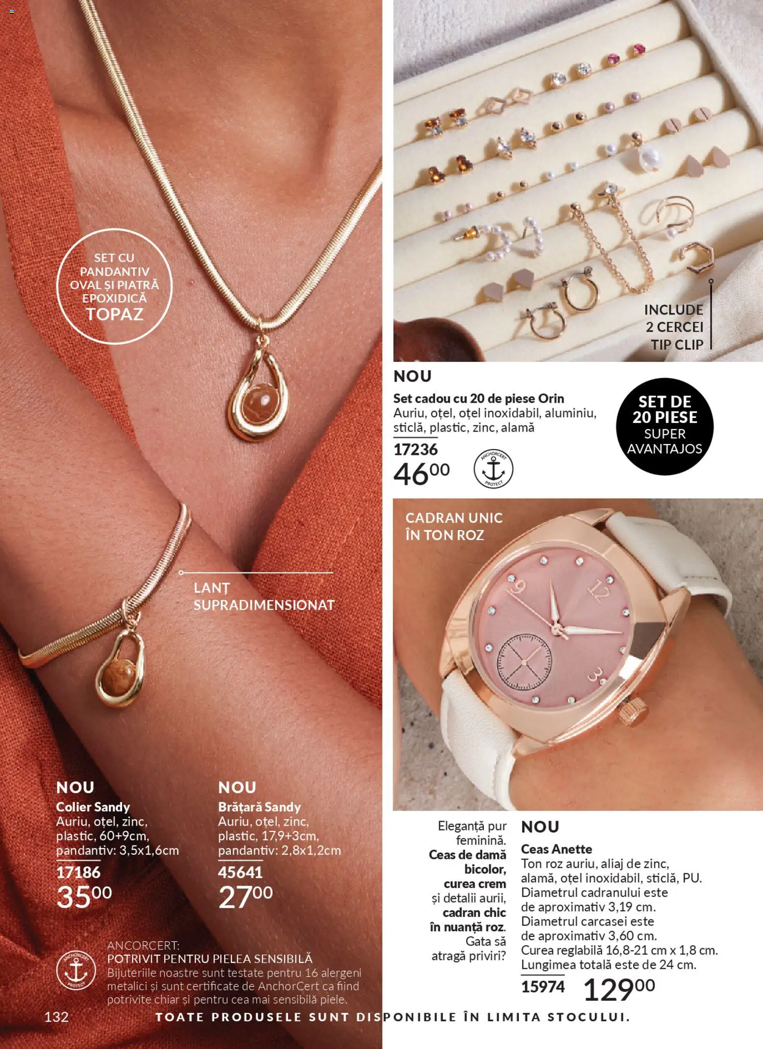 Catalog Avon 1 - 29 Aprilie 2026 | Pagina 134 | Produse: Curea, Ceas, Cercei, Colier