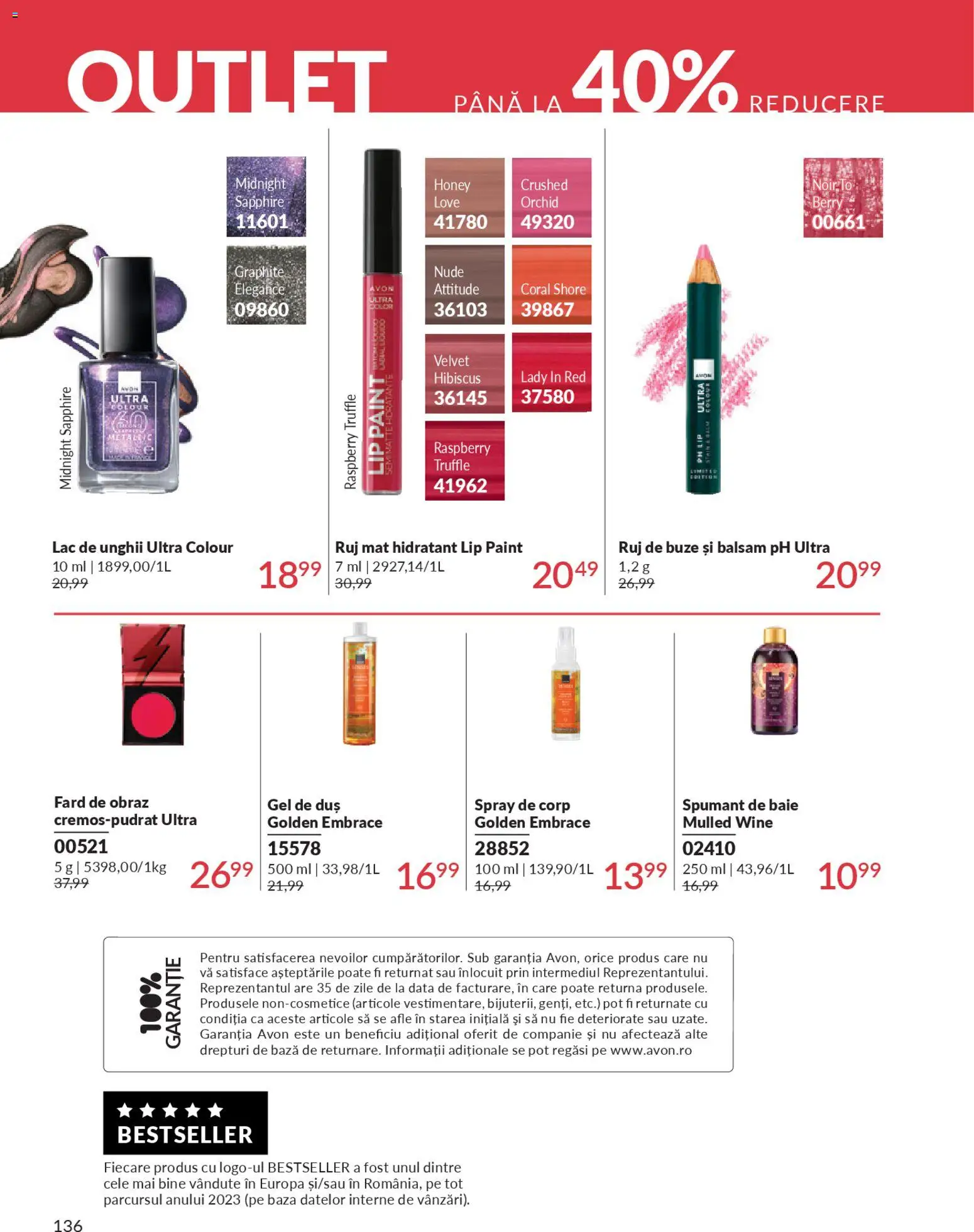Catalog Avon 1 - 29 Aprilie 2026 | Pagina 138 | Produse: Ruj, Balsam, Gel de duș, Spumant de baie