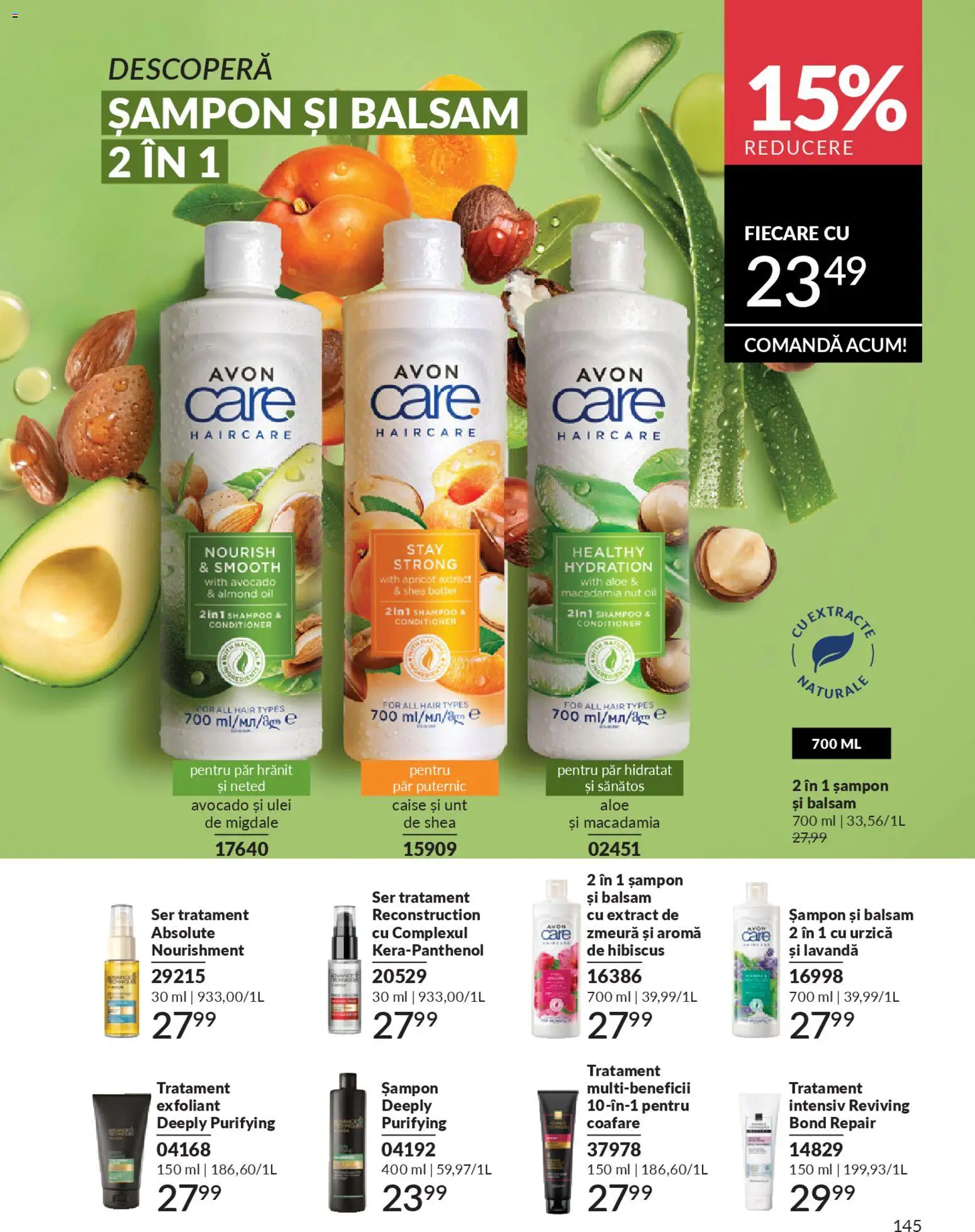 Catalog Avon 1 - 29 Aprilie 2026 | Pagina 147 | Produse: Zmeură, Șampon, Avocado, Ahtapot