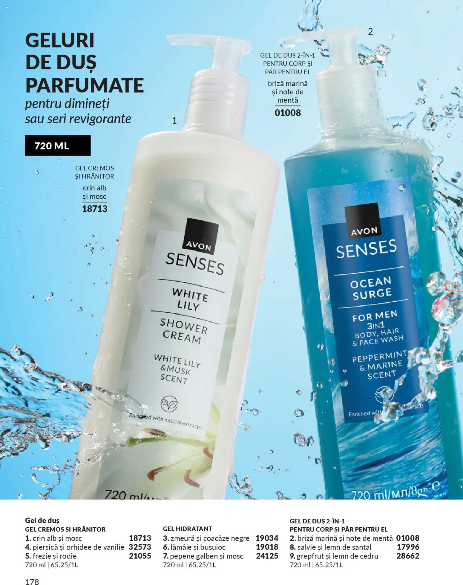 Catalog Avon 1 - 29 Aprilie 2026 | Pagina 180 | Produse: Piersică, Zmeură, Gel de duș, Lămâie