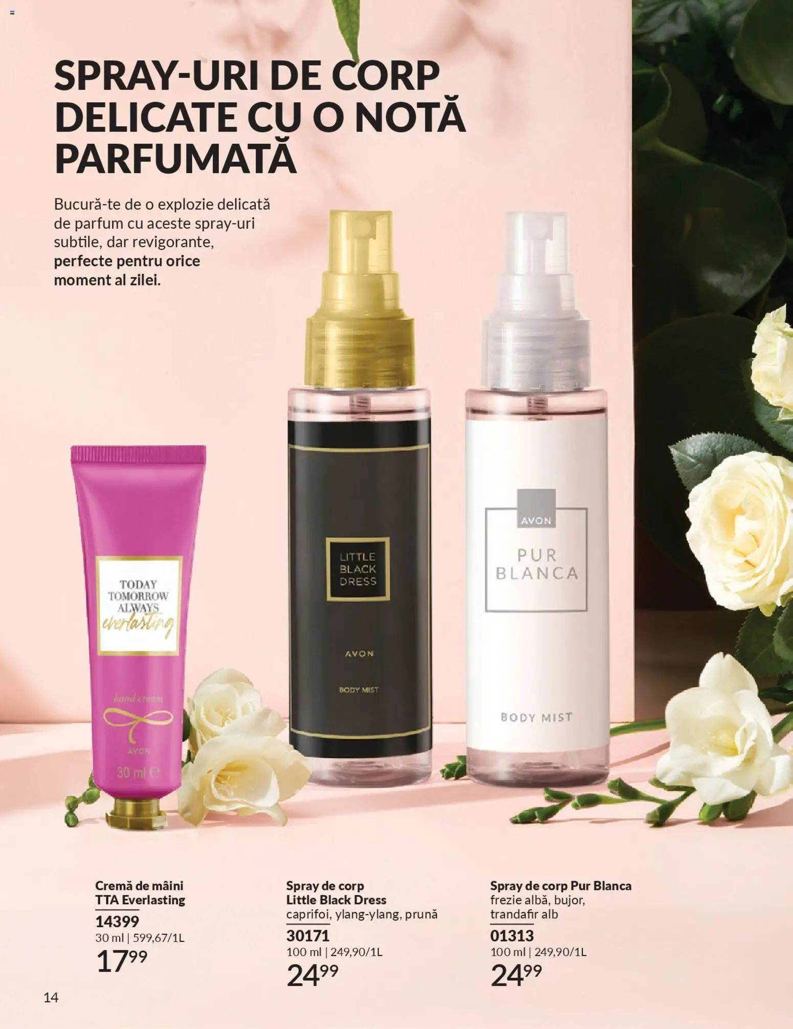 Catalog Avon 1 - 29 Aprilie 2026 | Pagina 196 | Produse: Trandafir, Body, Cremă, Cremă de mâini