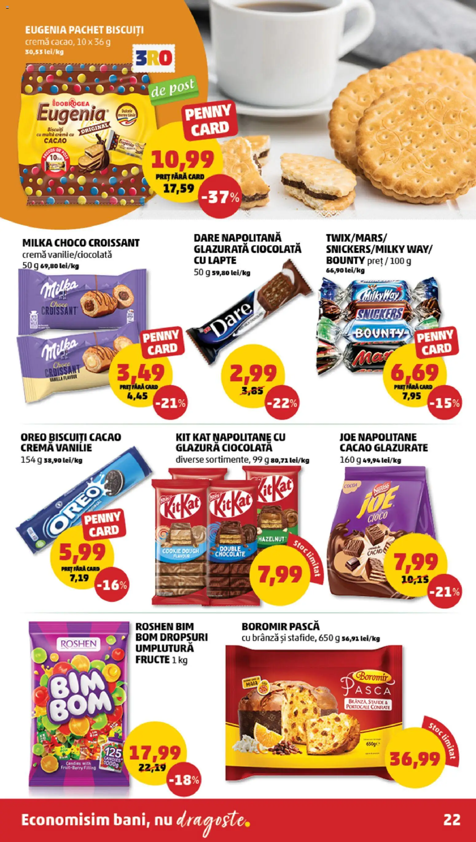 Catalog PENNY Market 1 - 6 Aprilie 2026 | Pagina 22 | Produse: Napolitane, Brânză, Cacao, Biscuiți