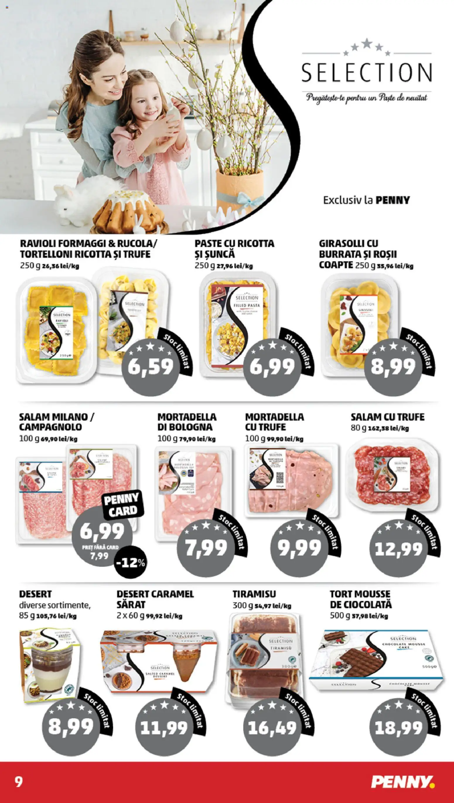 Catalog PENNY Market 1 - 6 Aprilie 2026 | Pagina 9 | Produse: Çift taraflı üst, Ciocolată, Salam, Șuncă