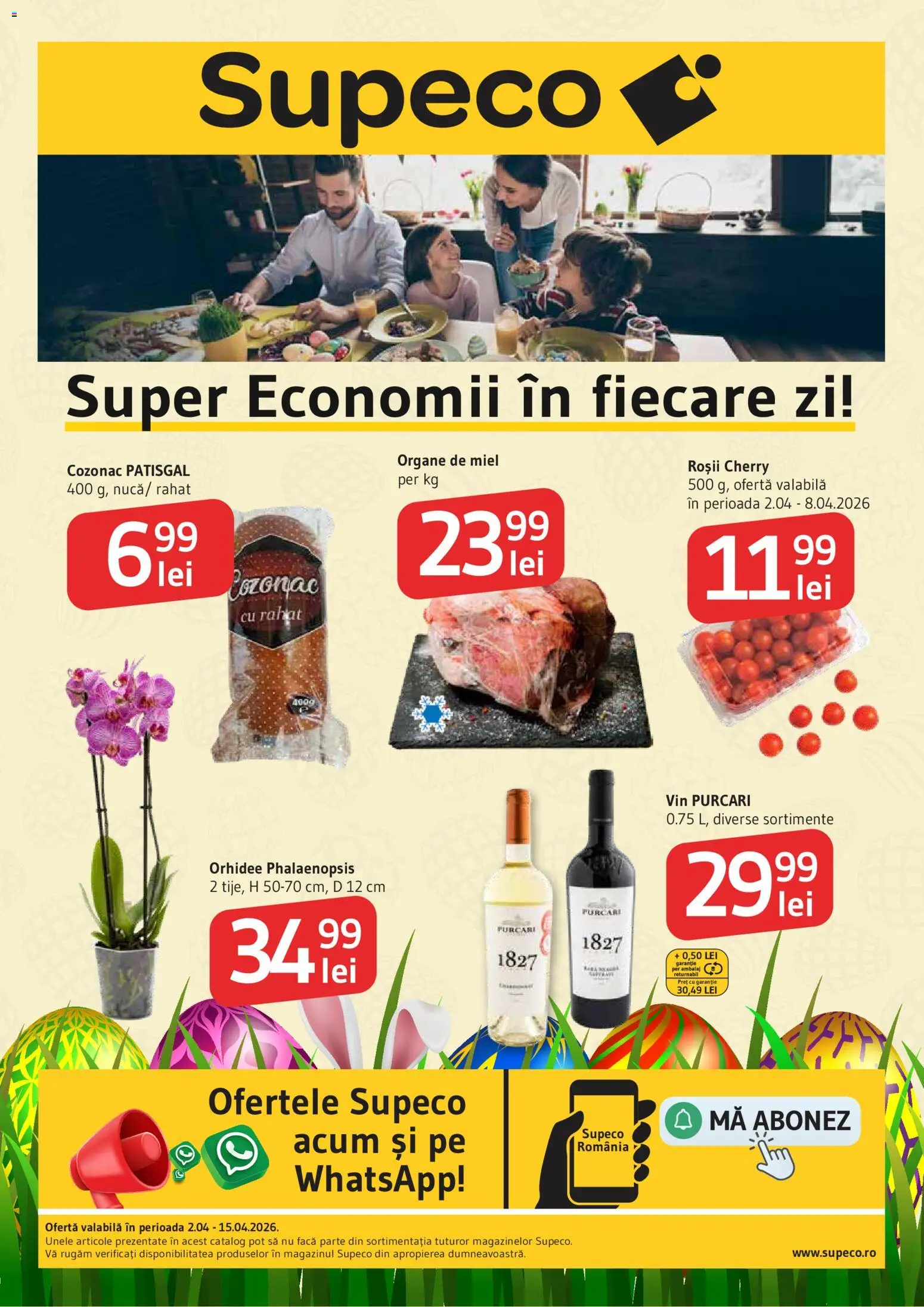 Catalog Supeco 2 - 14 Aprilie 2026 | Pagina 1 | Produse: Orhidee, Vin, Roșii
