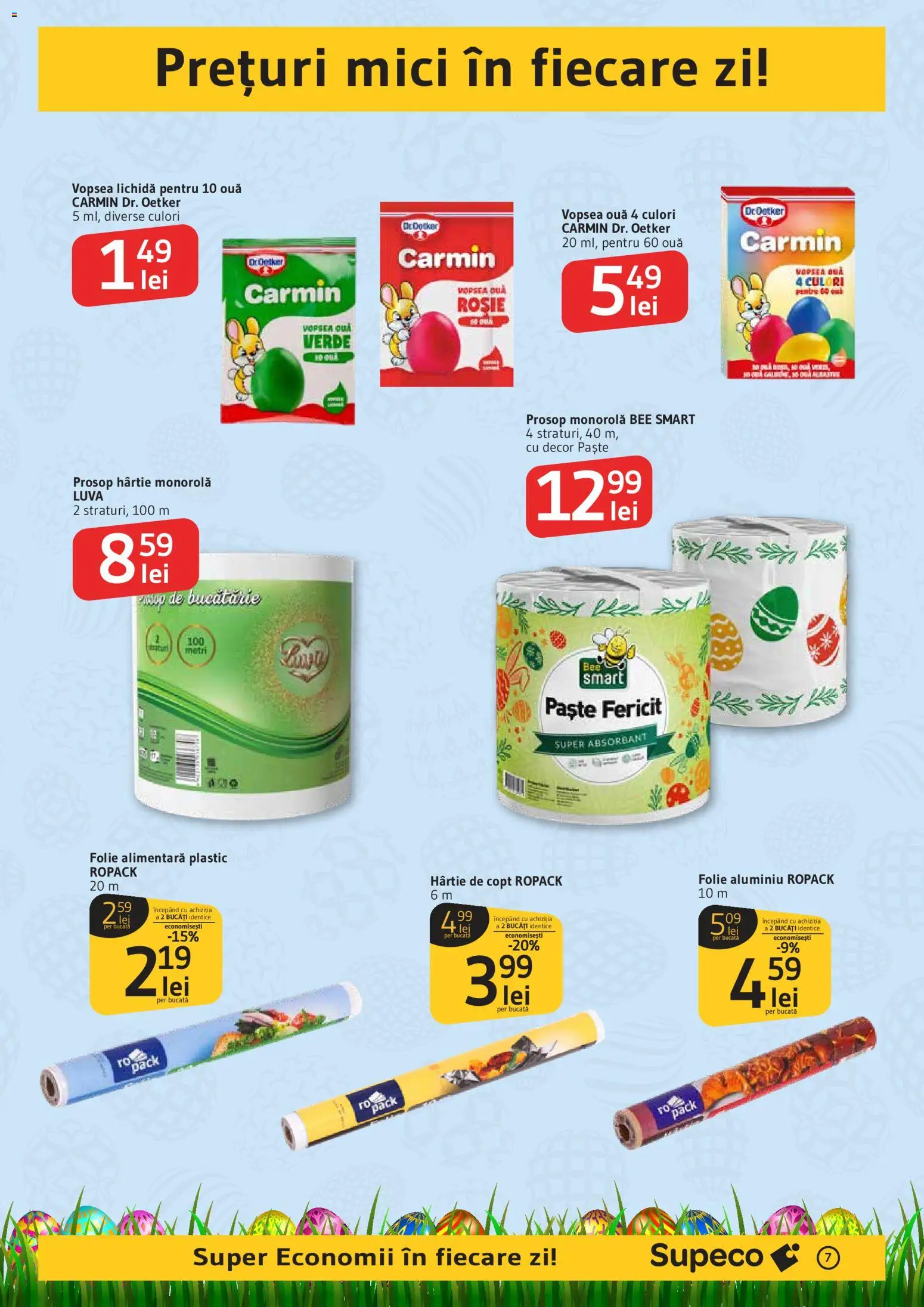 Catalog Supeco 2 - 14 Aprilie 2026 | Pagina 7 | Produse: Prosop monorolă, Bucătărie, Ouă, Paste