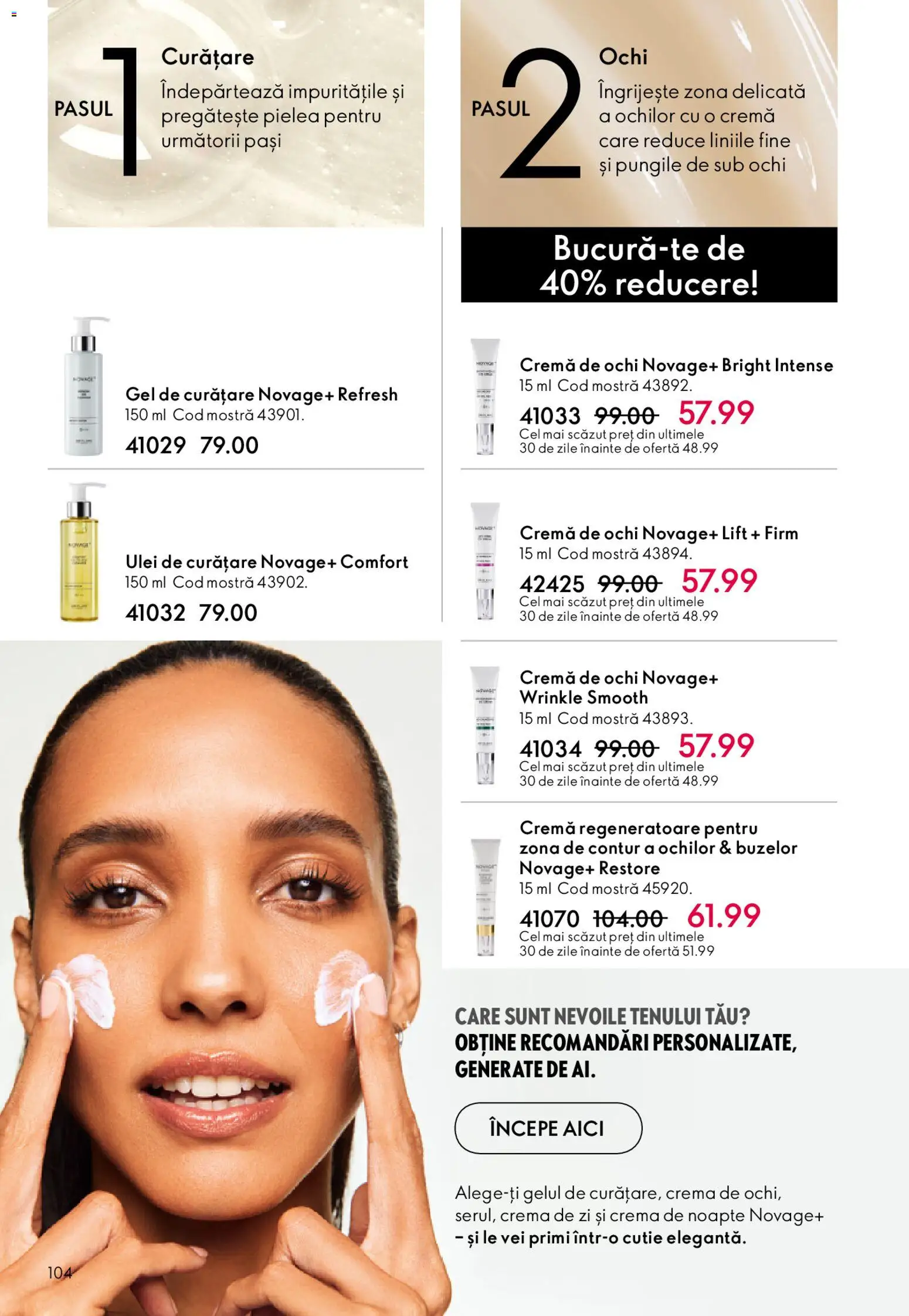Catalog Oriflame 6 - 25 Mai 2026 | Pagina 104 | Produse: Cremă de zi, Cremă de noapte, Cremă, Ulei