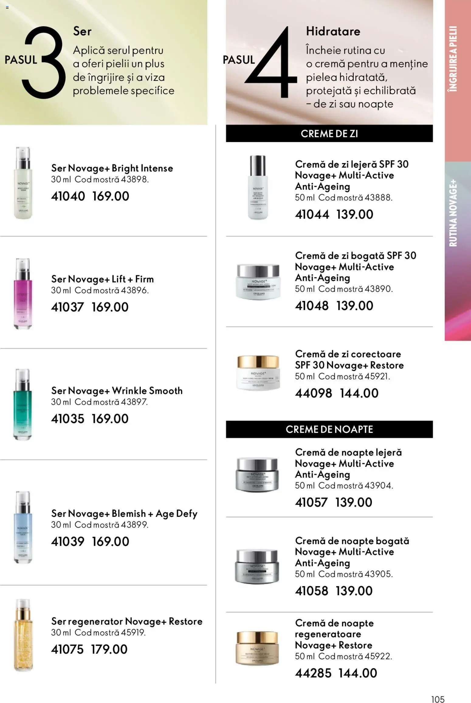 Catalog Oriflame 6 - 25 Mai 2026 | Pagina 105 | Produse: Cremă de zi, Cremă de noapte, Cremă