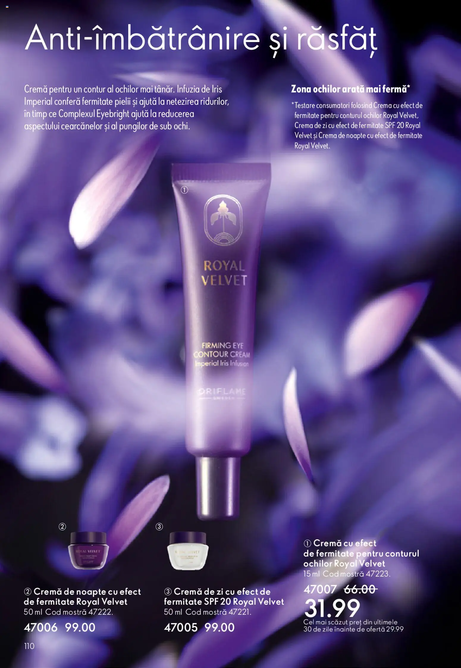 Catalog Oriflame 6 - 25 Mai 2026 | Pagina 110 | Produse: Cremă de zi, Cremă de noapte, Cremă