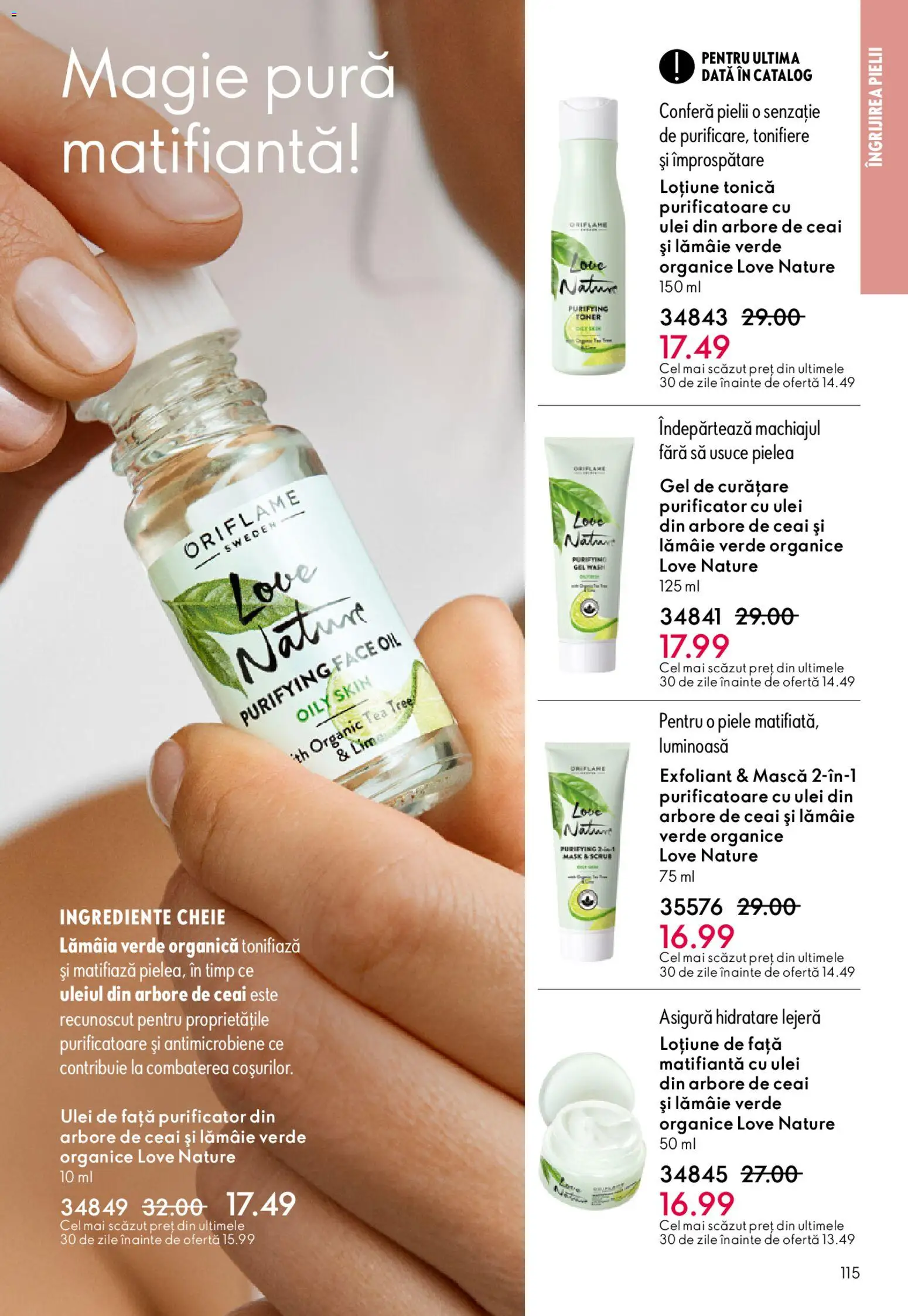 Catalog Oriflame 6 - 25 Mai 2026 | Pagina 115 | Produse: Loțiune tonică, Exfoliant, Ceai, Lămâie