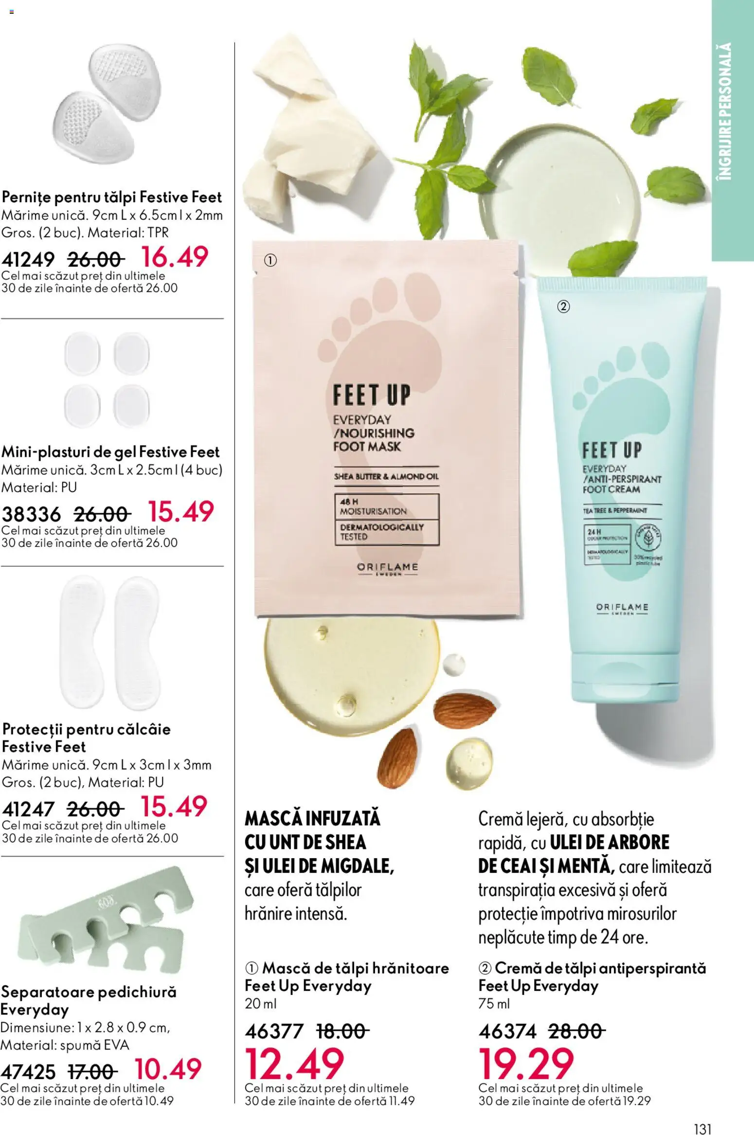 Catalog Oriflame 6 - 25 Mai 2026 | Pagina 131 | Produse: Unt, Cremă, Ulei, Ceai