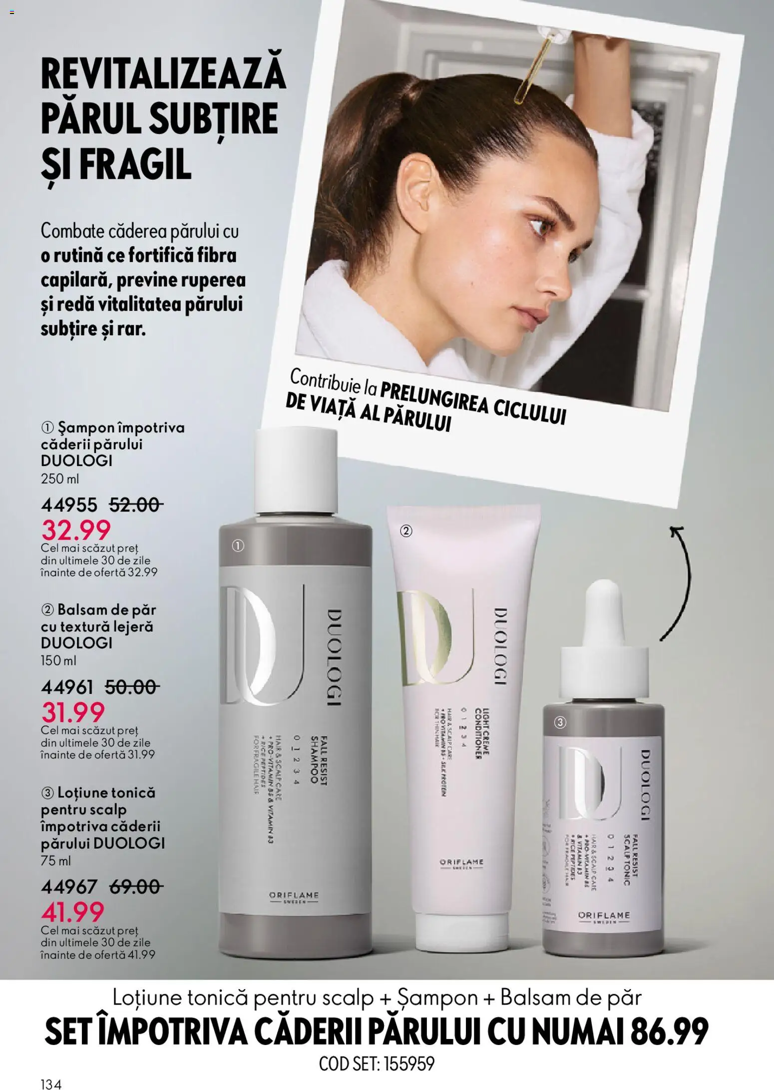 Catalog Oriflame 6 - 25 Mai 2026 | Pagina 134 | Produse: Loțiune tonică, Șampon, Balsam, Balsam de păr