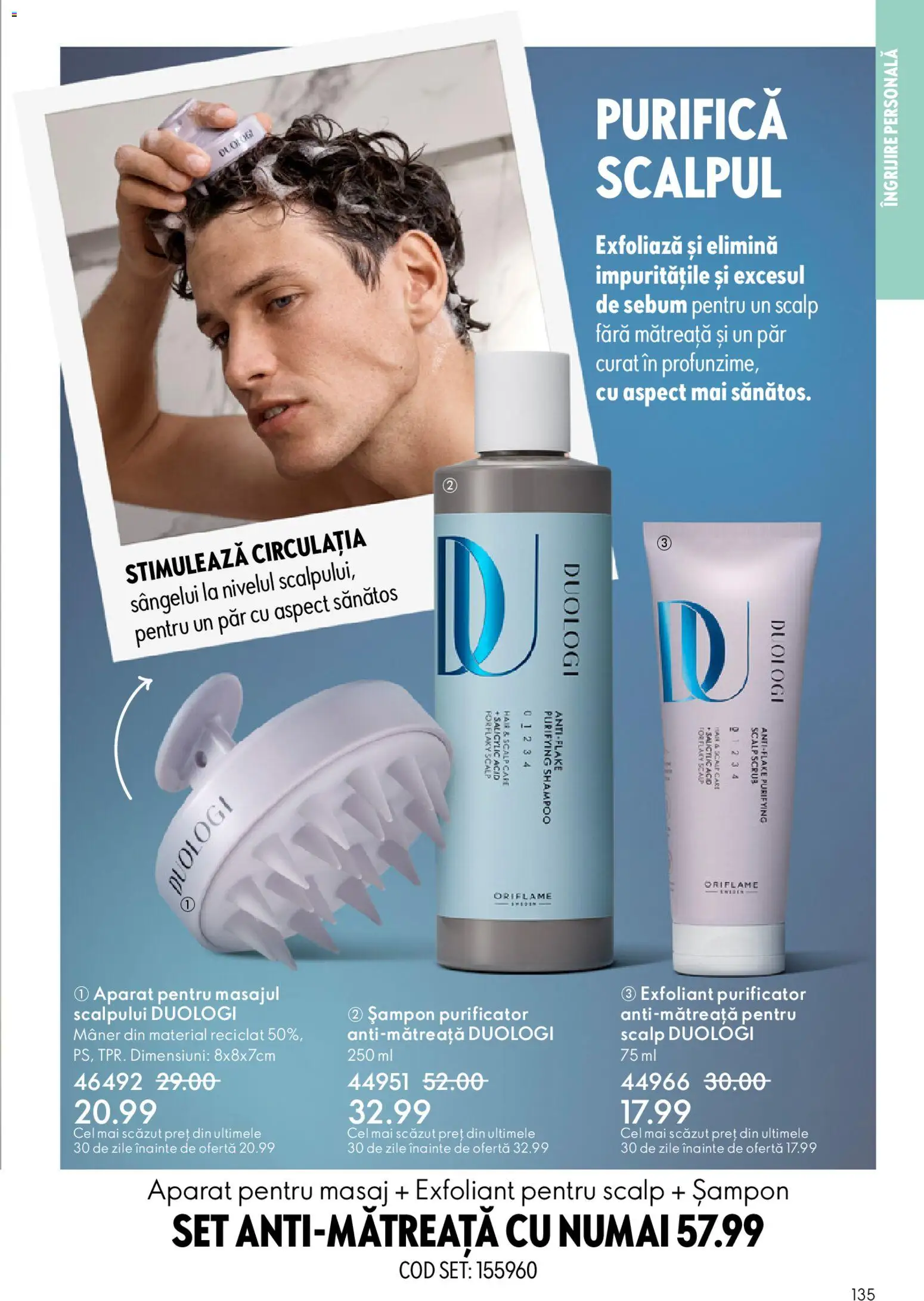 Catalog Oriflame 6 - 25 Mai 2026 | Pagina 135 | Produse: Exfoliant, Scrub, Mâner, Șampon