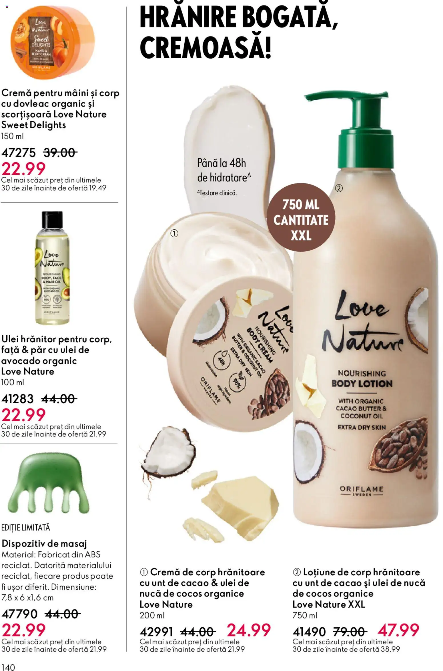 Catalog Oriflame 6 - 25 Mai 2026 | Pagina 140 | Produse: Cremă, Cremă de corp, Cacao, Avocado
