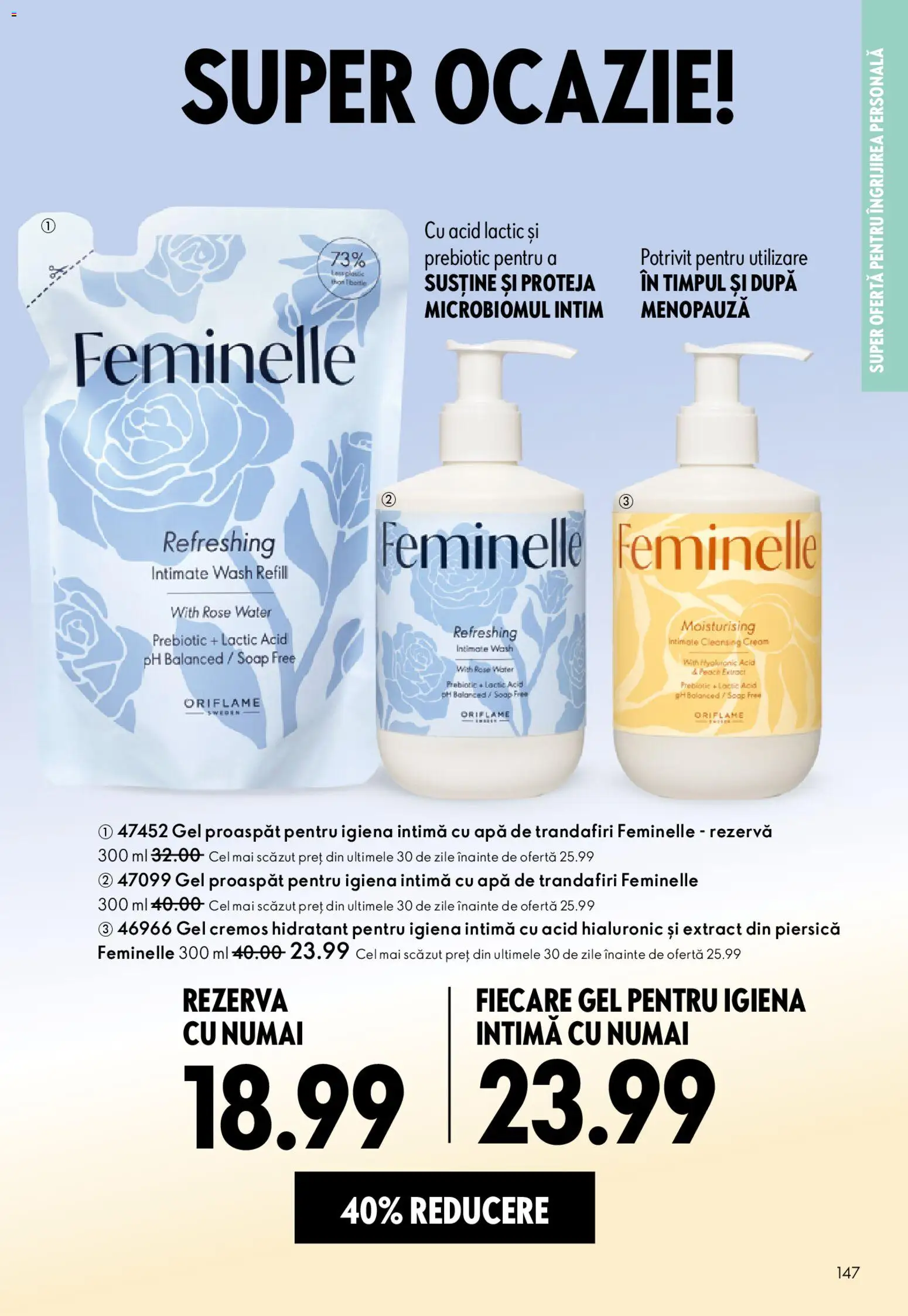 Catalog Oriflame 6 - 25 Mai 2026 | Pagina 147 | Produse: Piersică, Apă