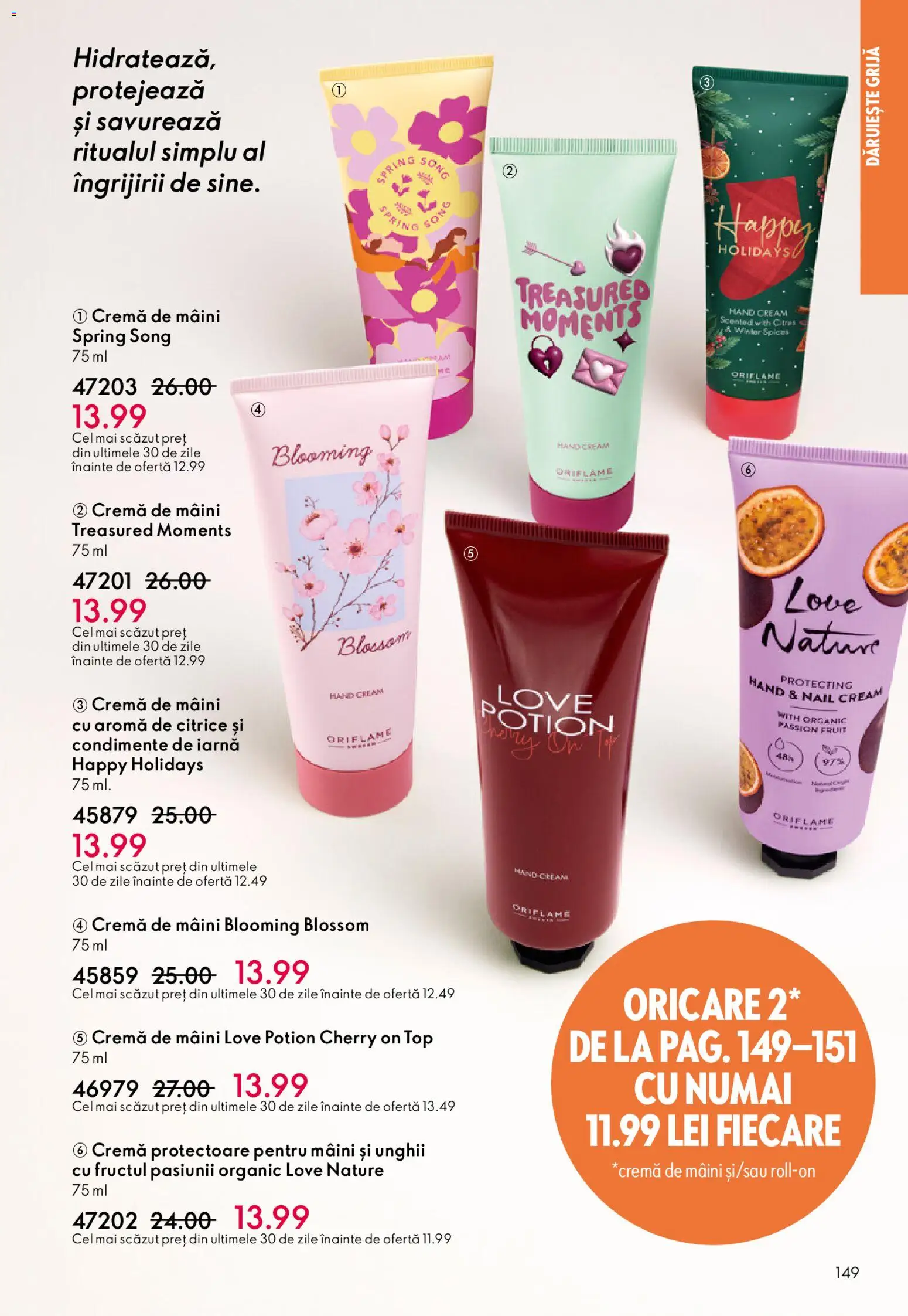 Catalog Oriflame 6 - 25 Mai 2026 | Pagina 149 | Produse: Top, Cremă, Cremă de mâini, Condimente