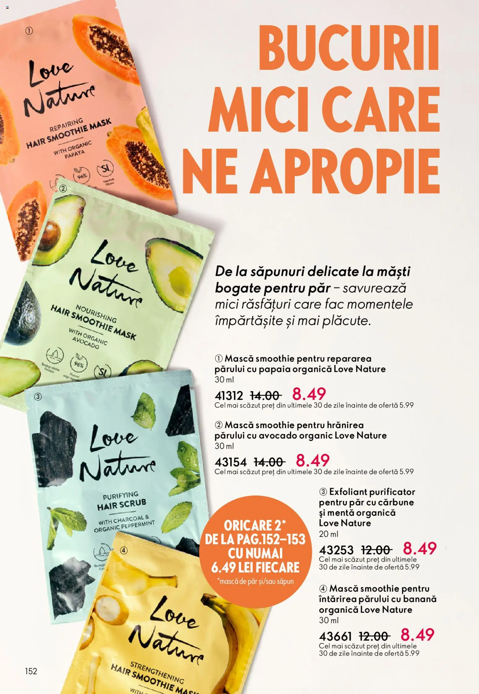 Catalog Oriflame 6 - 25 Mai 2026 | Pagina 152 | Produse: Exfoliant, Mici, Avocado, Boncuklu Oyuncakları
