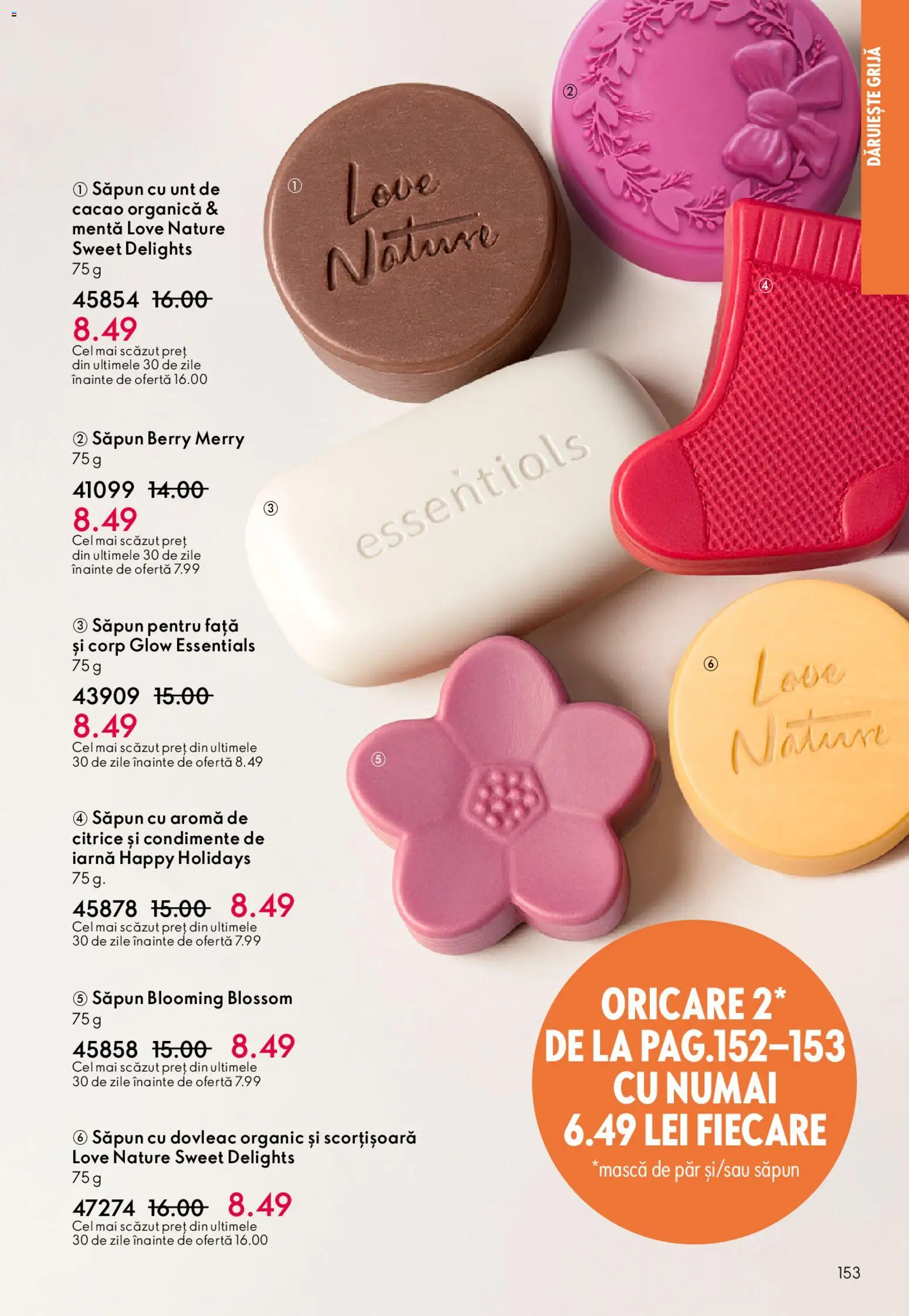 Catalog Oriflame 6 - 25 Mai 2026 | Pagina 153 | Produse: Dovleac, Săpun, Cacao, Condimente