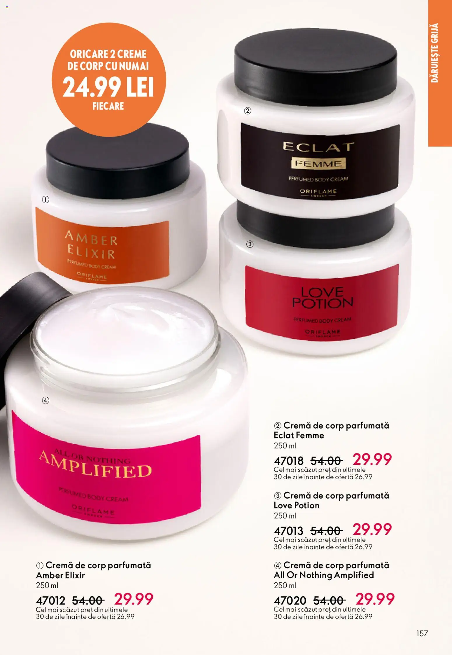 Catalog Oriflame 6 - 25 Mai 2026 | Pagina 157 | Produse: Elixir, Body, Cremă, Cremă de corp