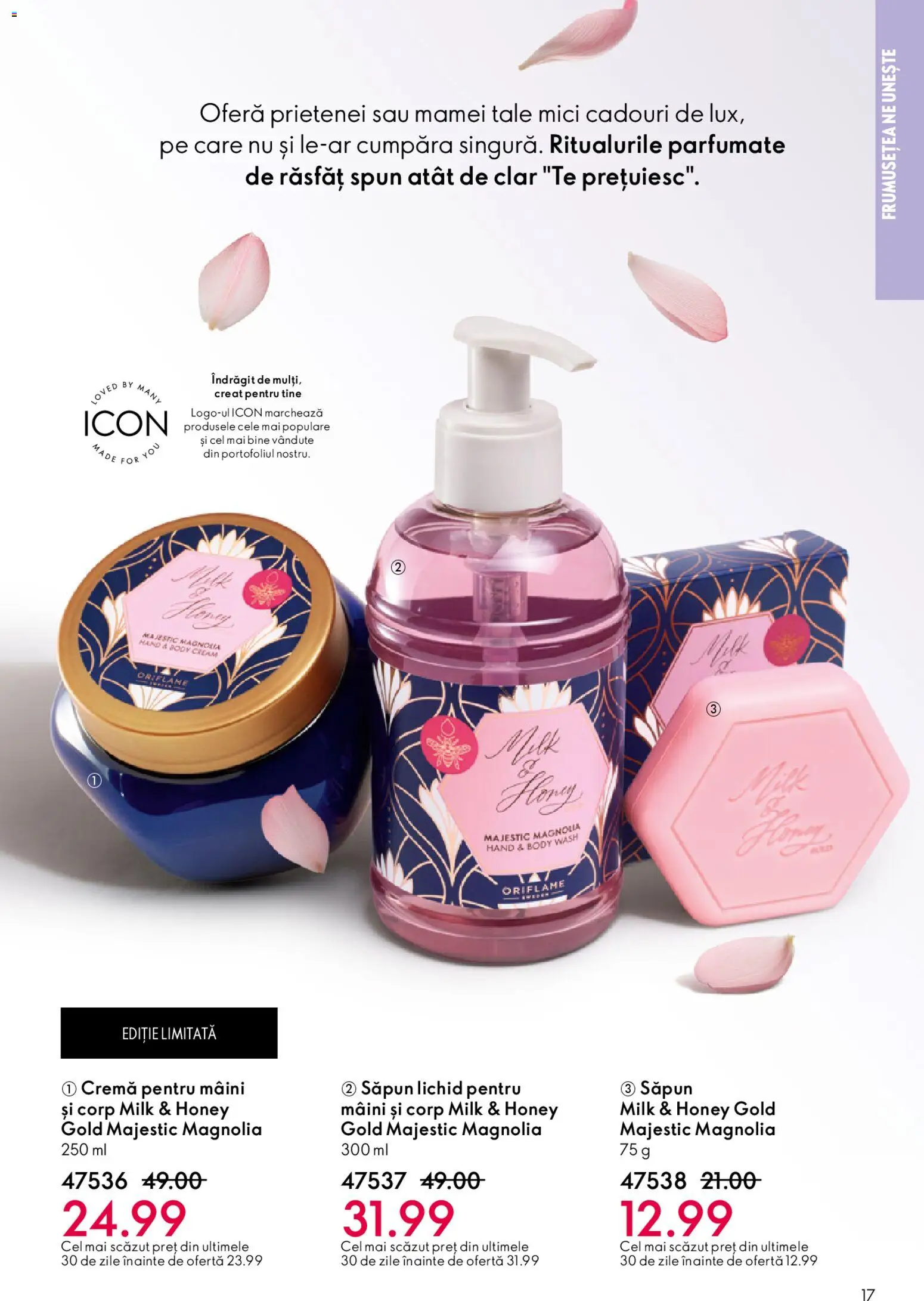 Catalog Oriflame 6 - 25 Mai 2026 | Pagina 17 | Produse: Body, Mici, Cremă, Săpun lichid