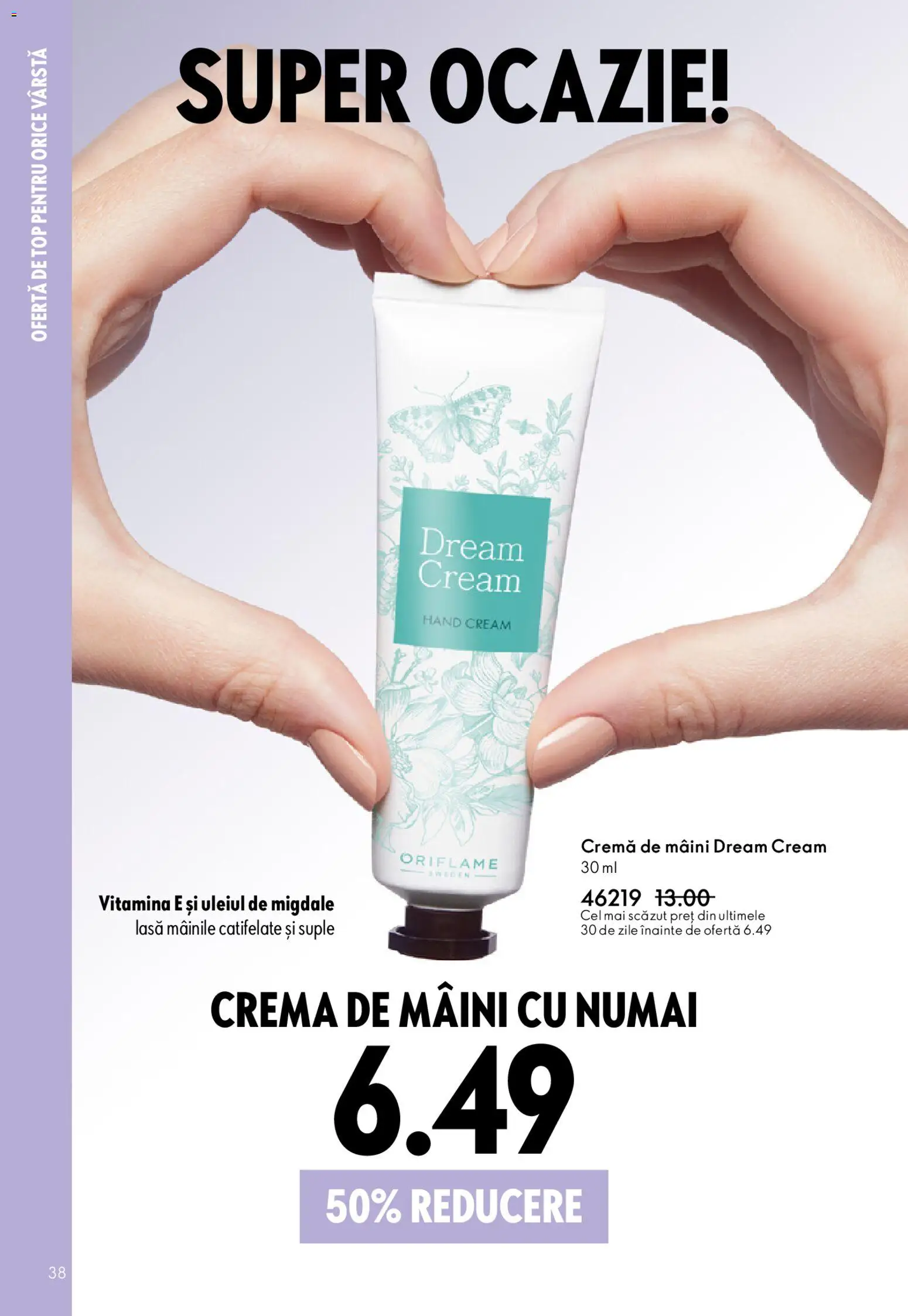Catalog Oriflame 6 - 25 Mai 2026 | Pagina 38 | Produse: Top, Migdale, Cremă, Cremă de mâini