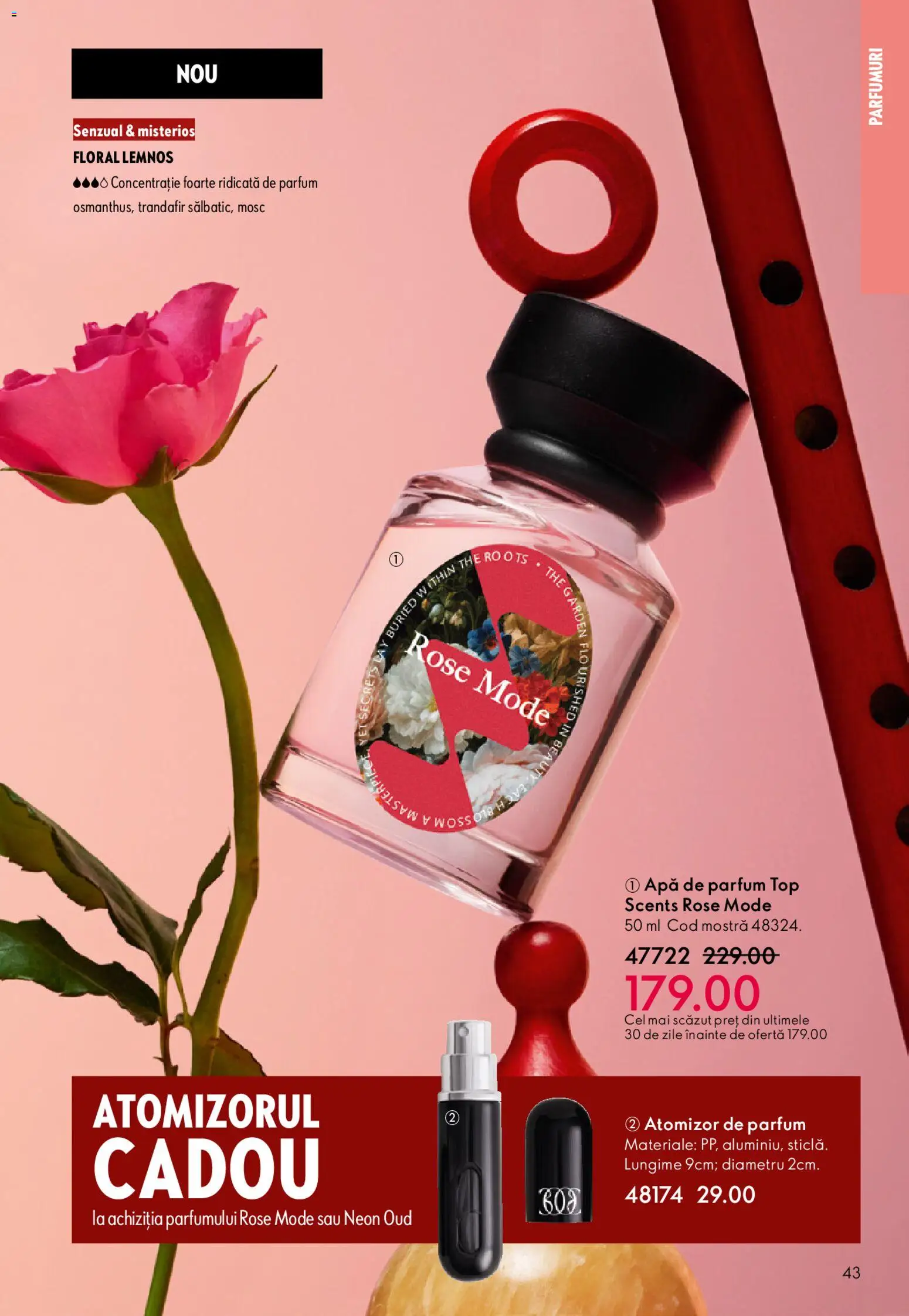 Catalog Oriflame 6 - 25 Mai 2026 | Pagina 43 | Produse: Apă de parfum, Top, Trandafir, Apă