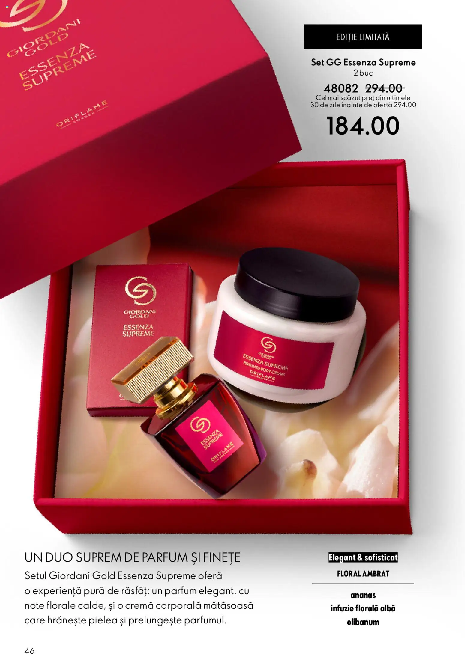 Catalog Oriflame 6 - 25 Mai 2026 | Pagina 46 | Produse: Body, Parfum, Cremă, Ananas
