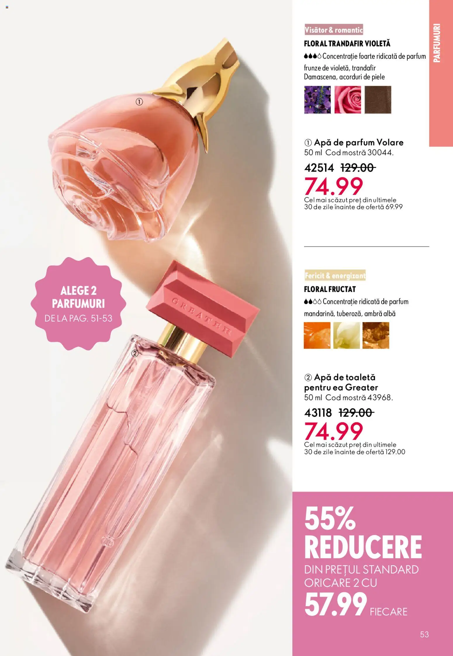 Catalog Oriflame 6 - 25 Mai 2026 | Pagina 53 | Produse: Trandafir, Toaletă, Parfum, Apă de toaletă