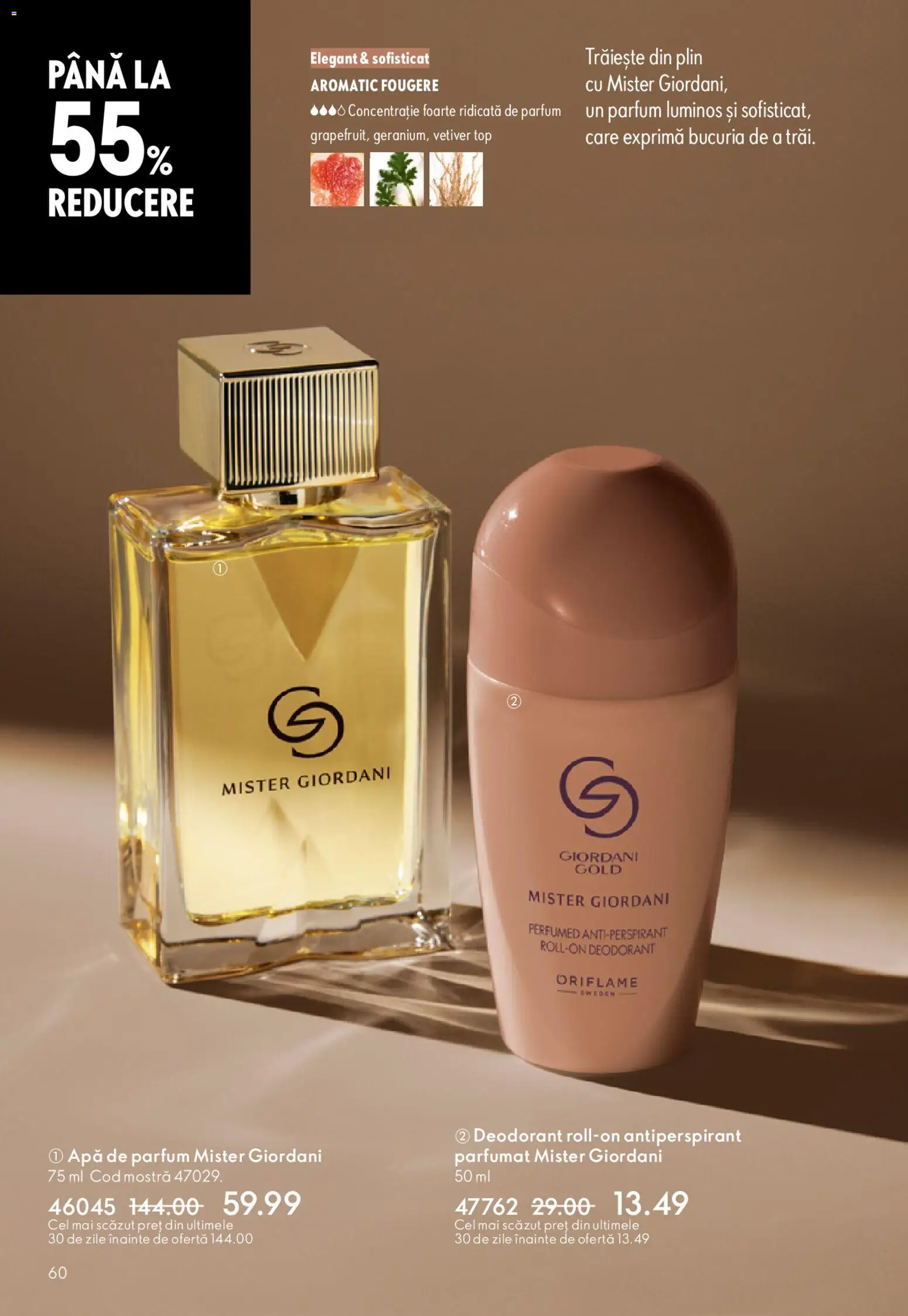 Catalog Oriflame 6 - 25 Mai 2026 | Pagina 60 | Produse: Parfum, Deodorant, Antiperspirant, Apă