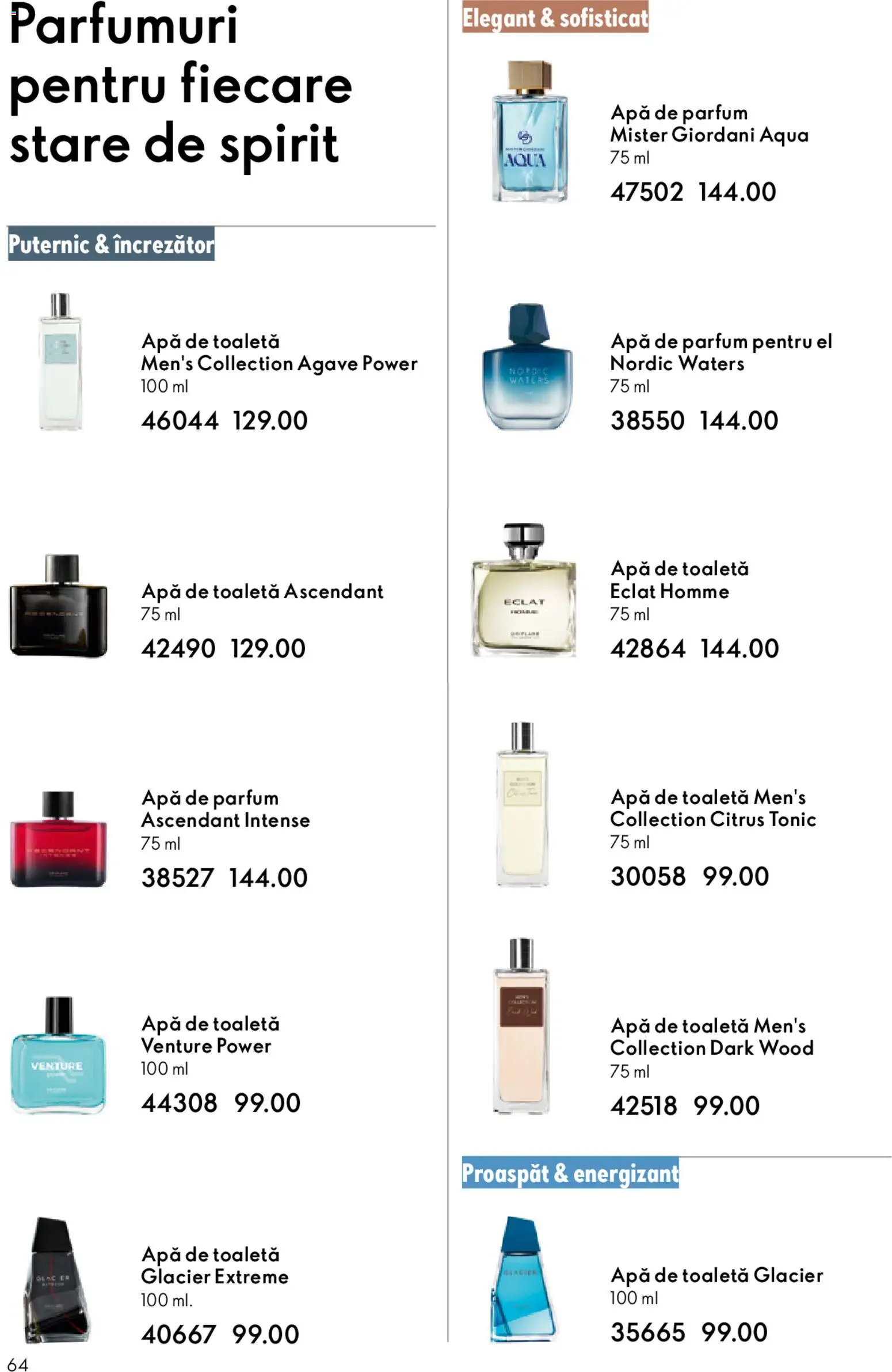 Catalog Oriflame 6 - 25 Mai 2026 | Pagina 64 | Produse: Toaletă, Parfum, Apă de toaletă, Apă