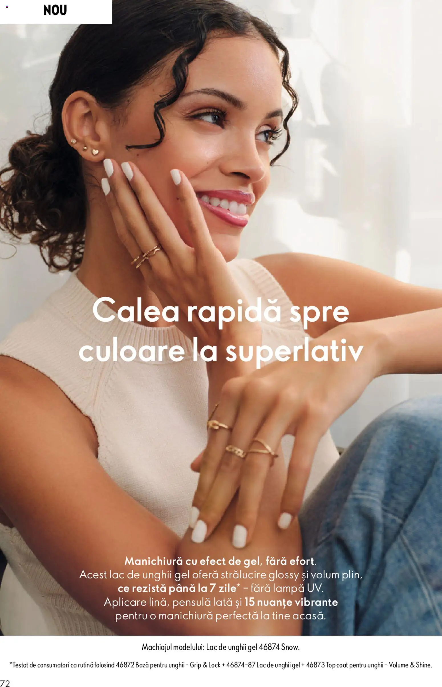 Catalog Oriflame 6 - 25 Mai 2026 | Pagina 72 | Produse: Top coat, Top, Lampă, Lac de unghii