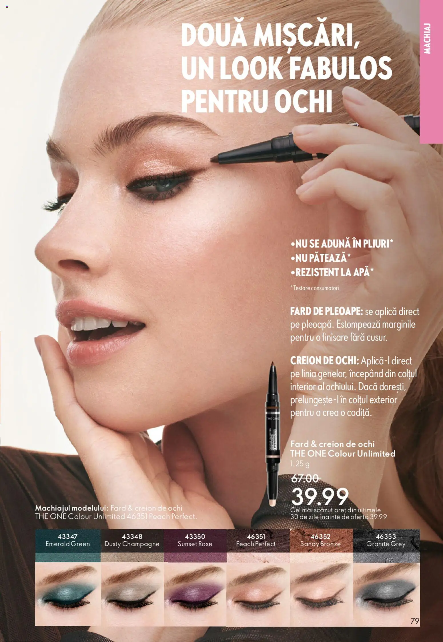 Catalog Oriflame 6 - 25 Mai 2026 | Pagina 79 | Produse: Machiaj, Fard de pleoape, Creion de ochi