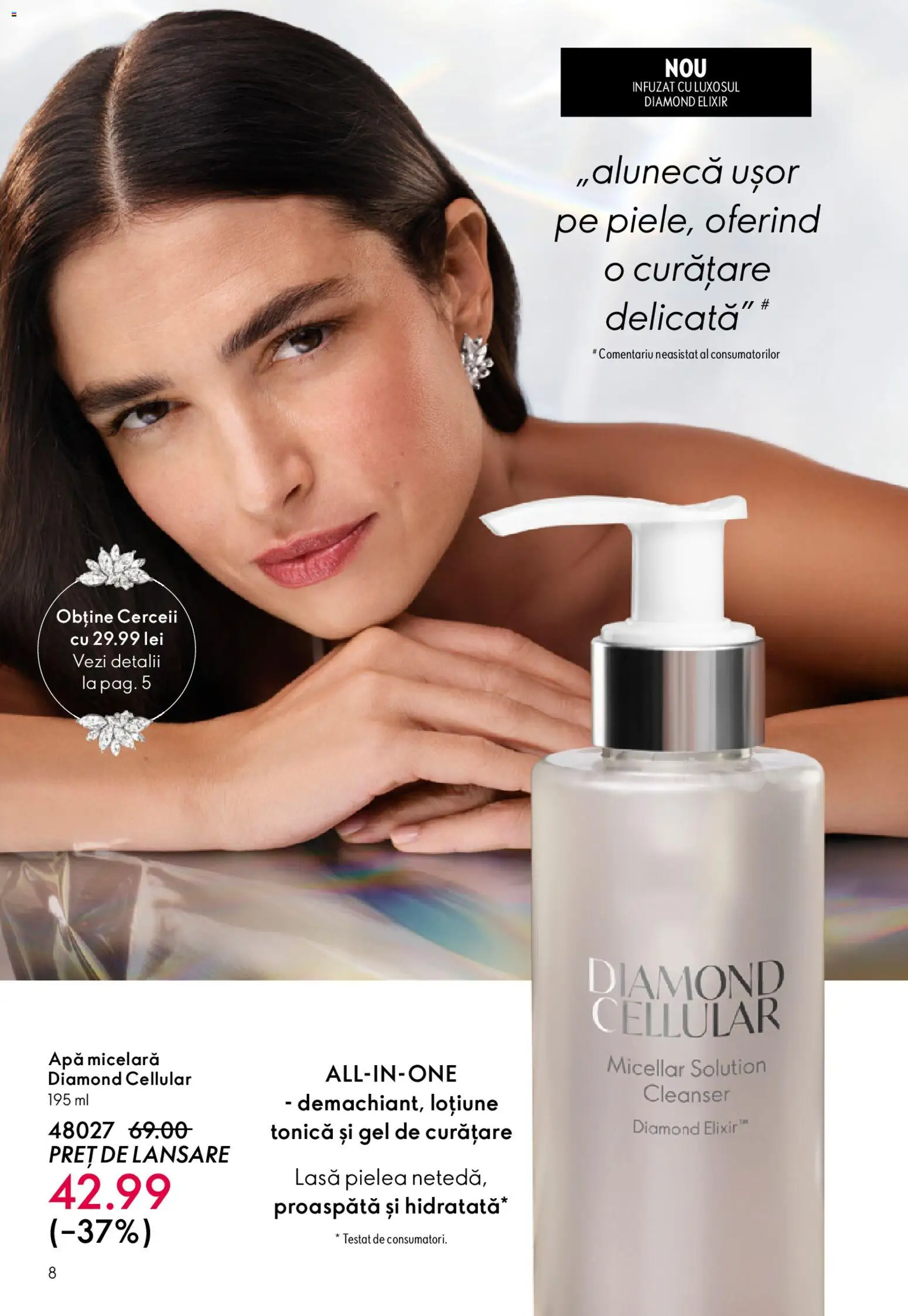 Catalog Oriflame 6 - 25 Mai 2026 | Pagina 8 | Produse: Elixir, Gel de curățare, Apă micelară, Apă