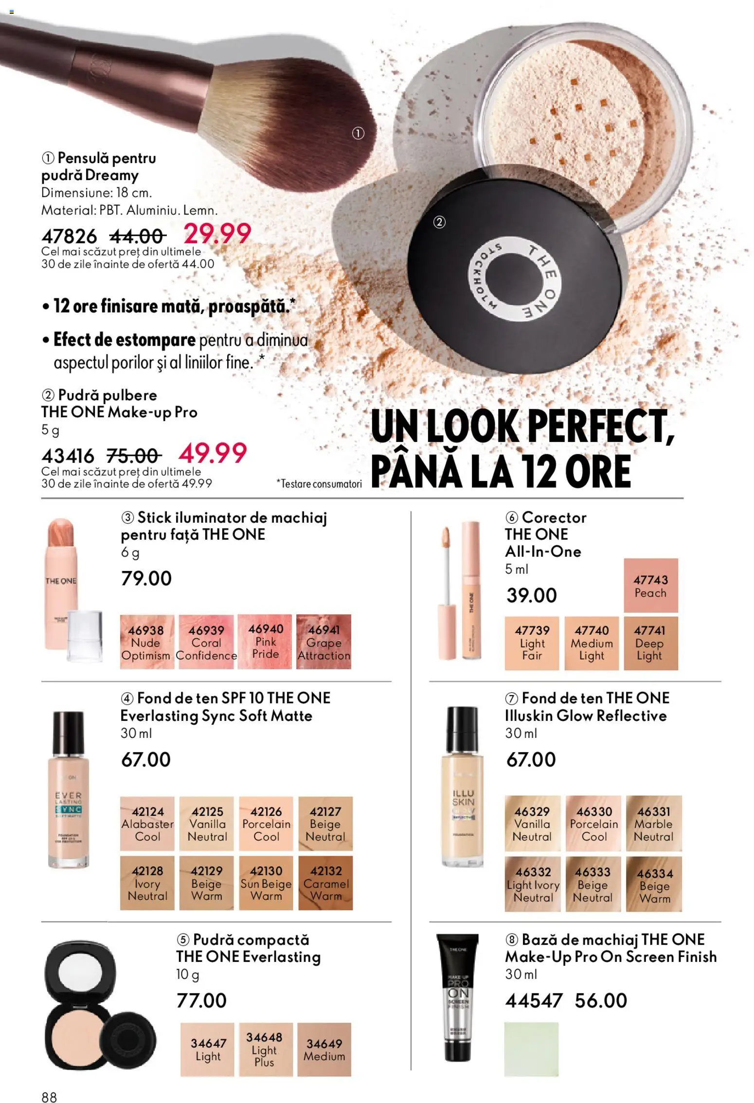 Catalog Oriflame 6 - 25 Mai 2026 | Pagina 88 | Produse: Fond de ten, Machiaj, Pudră, Iluminator