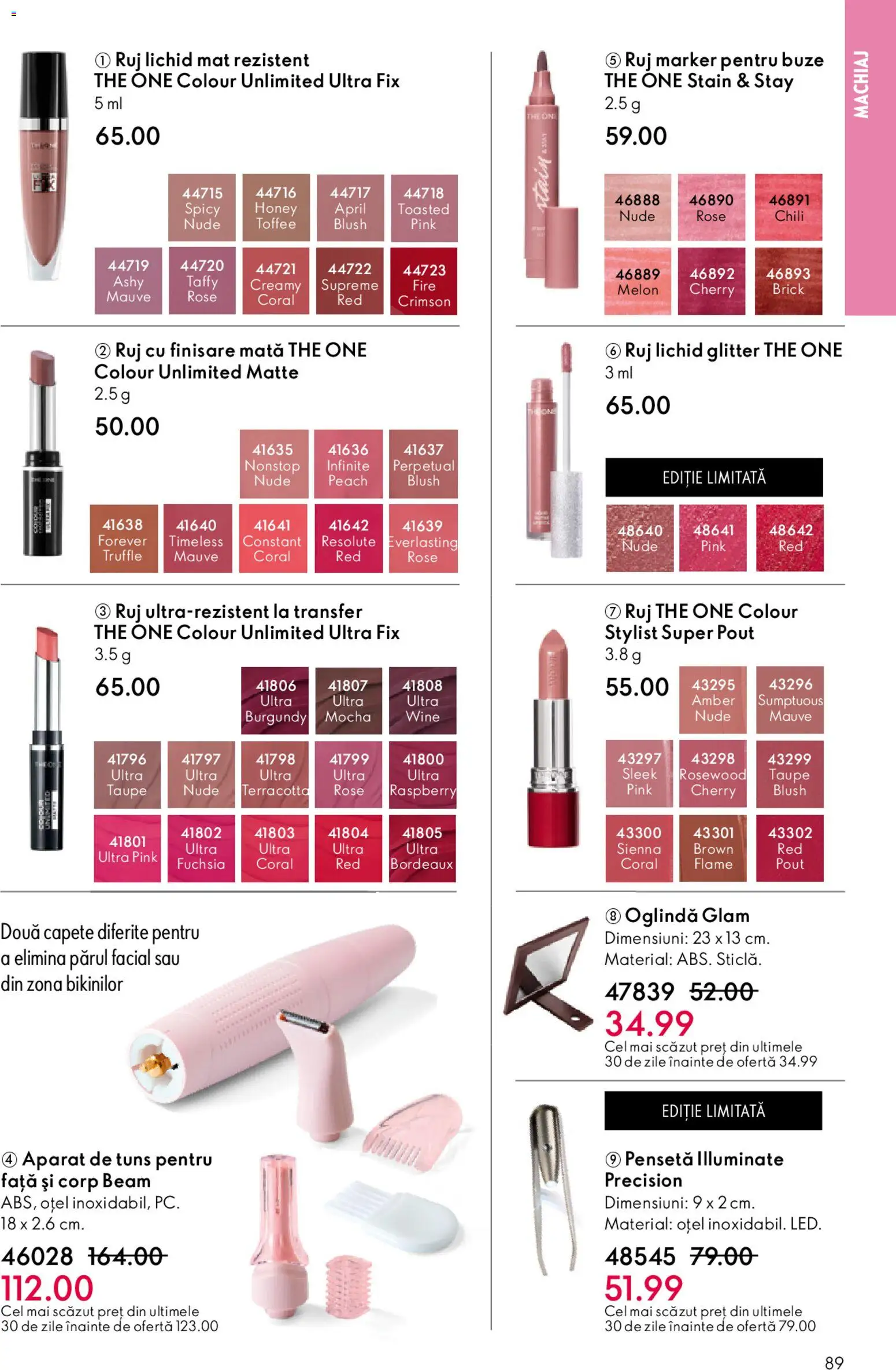 Catalog Oriflame 6 - 25 Mai 2026 | Pagina 89 | Produse: Pensetă, Oglindă, Blush, Ruj