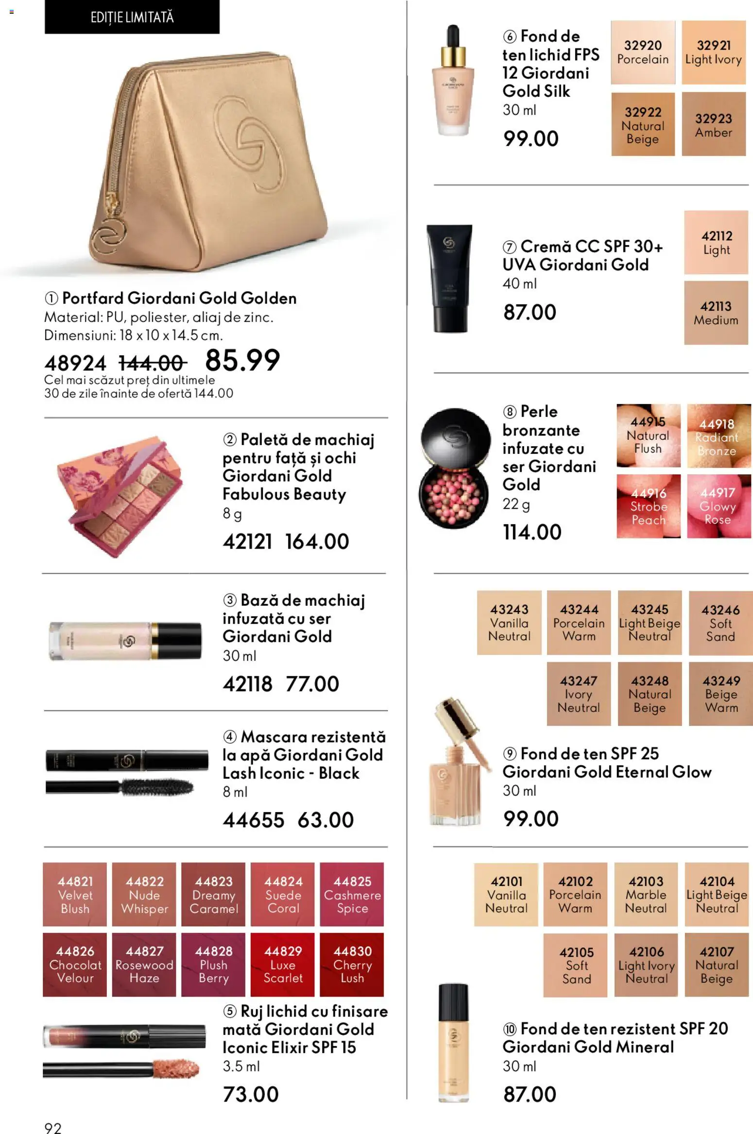 Catalog Oriflame 6 - 25 Mai 2026 | Pagina 92 | Produse: Elixir, Portfard, Akrilik boya, Mascara