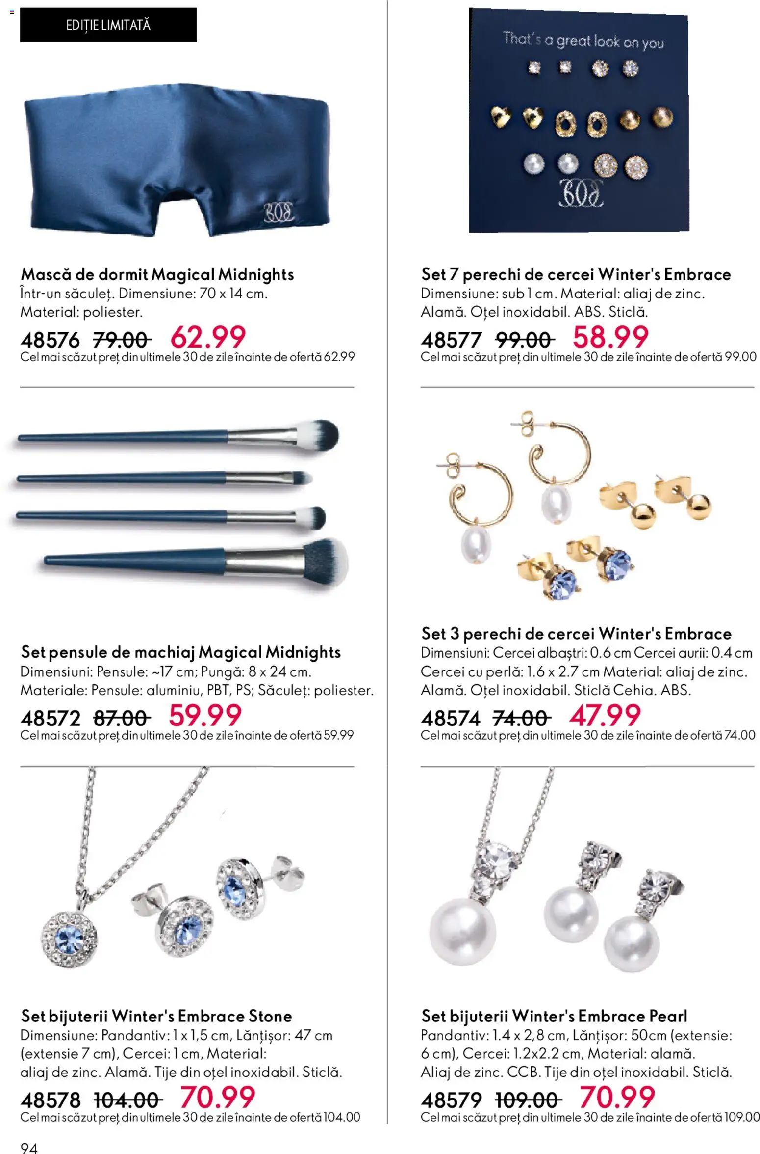 Catalog Oriflame 6 - 25 Mai 2026 | Pagina 94 | Produse: Pungă, Cercei, Machiaj