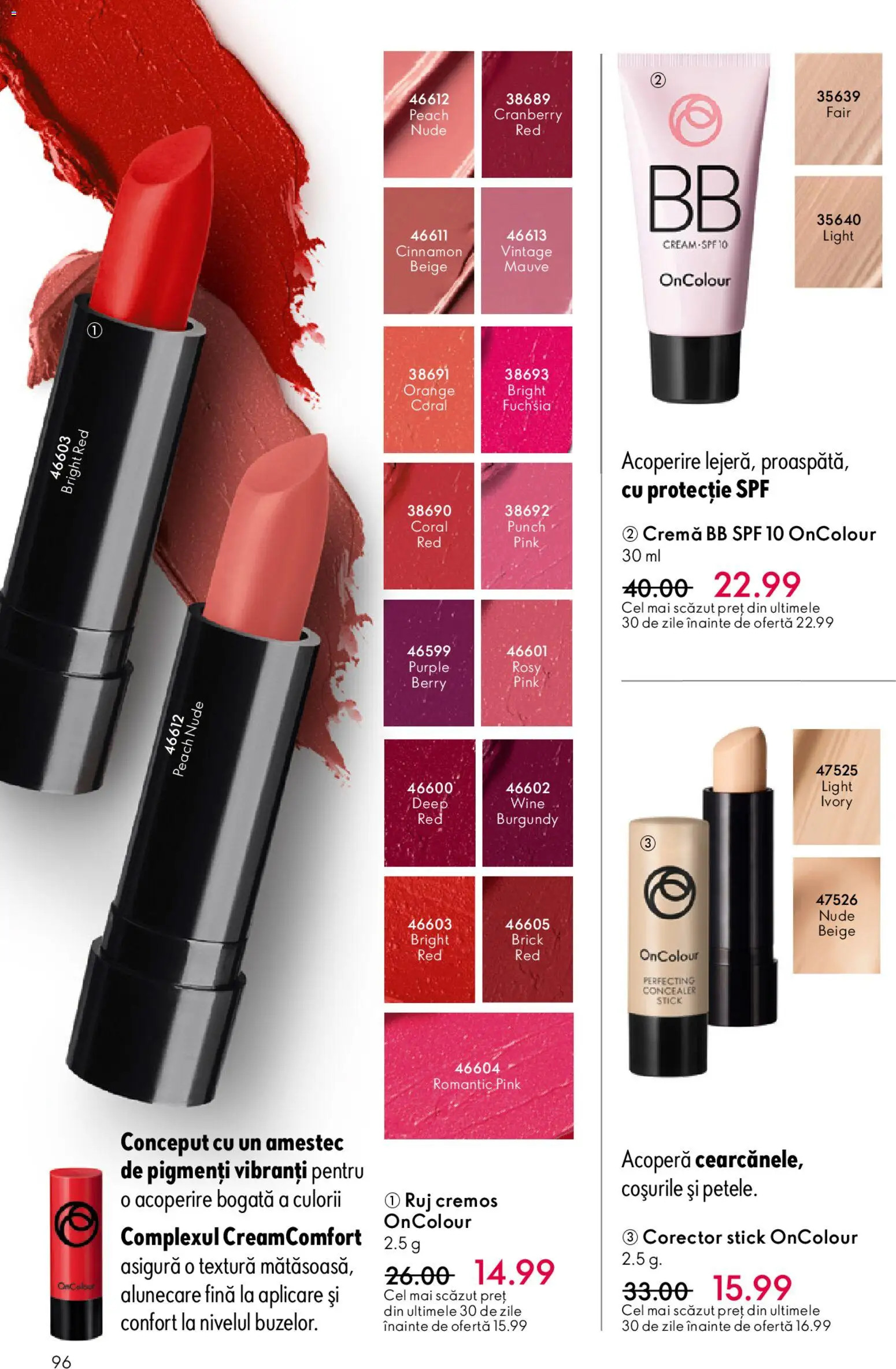 Catalog Oriflame 6 - 25 Mai 2026 | Pagina 96 | Produse: Concealer, Ruj, Cremă