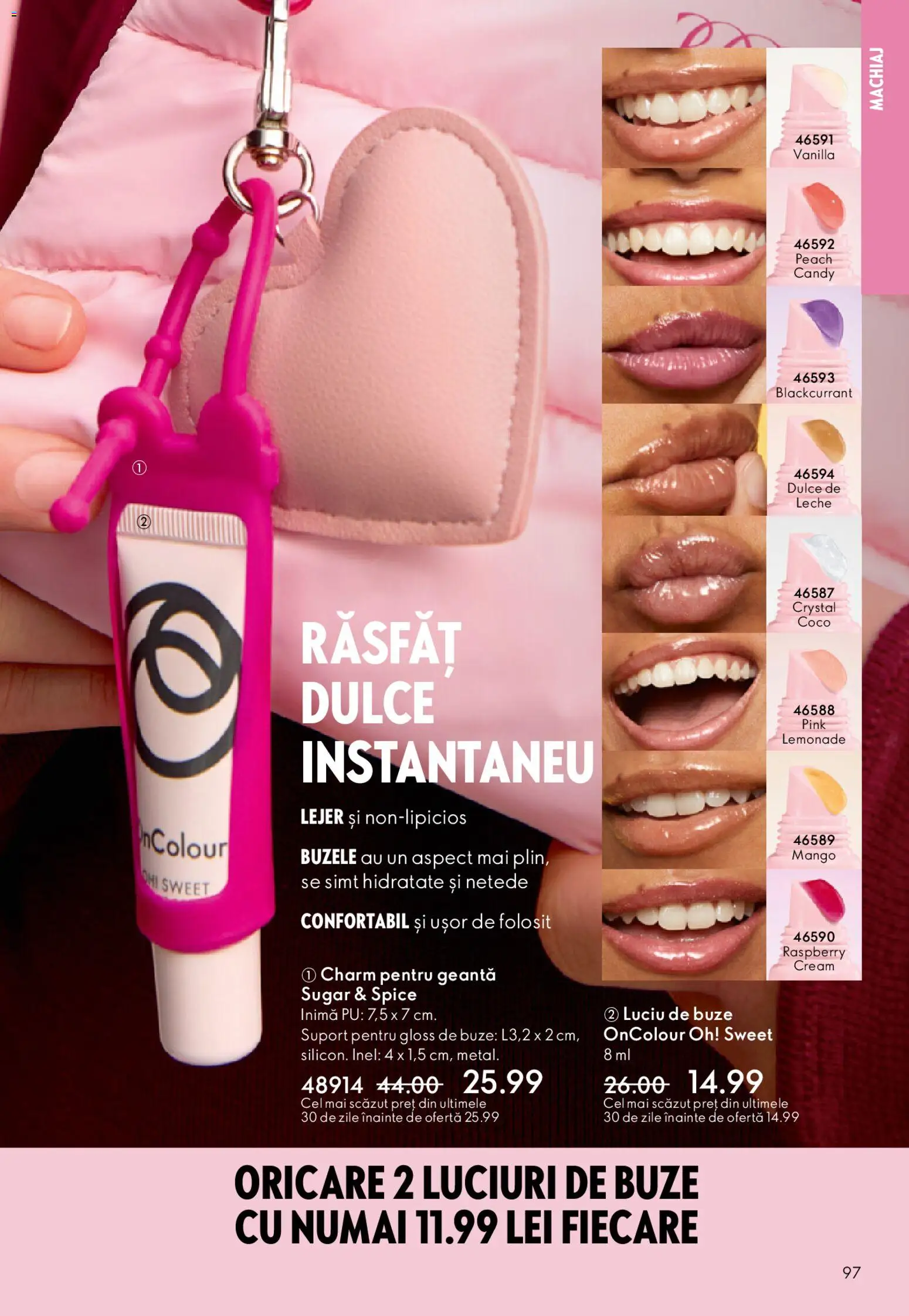Catalog Oriflame 6 - 25 Mai 2026 | Pagina 97 | Produse: Inel, Machiaj, Luciu de buze, Mango