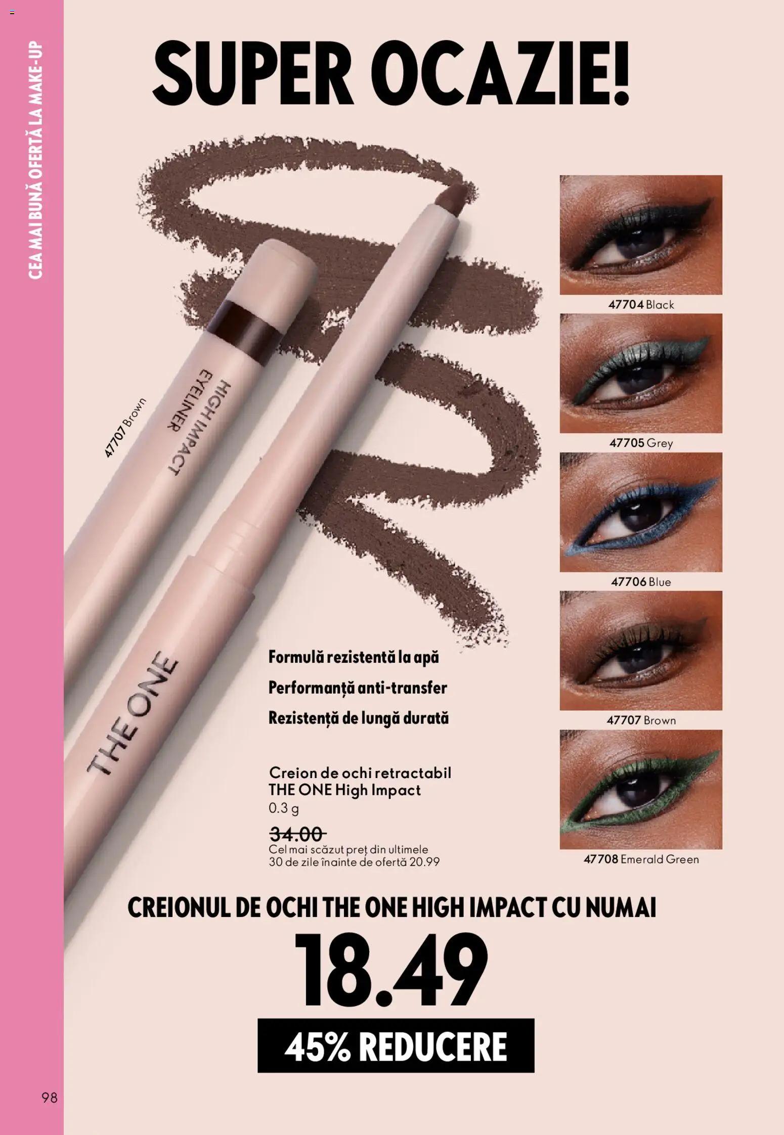 Catalog Oriflame 6 - 25 Mai 2026 | Pagina 98 | Produse: Creion de ochi, Peluş Köpek Yatağı, Apă