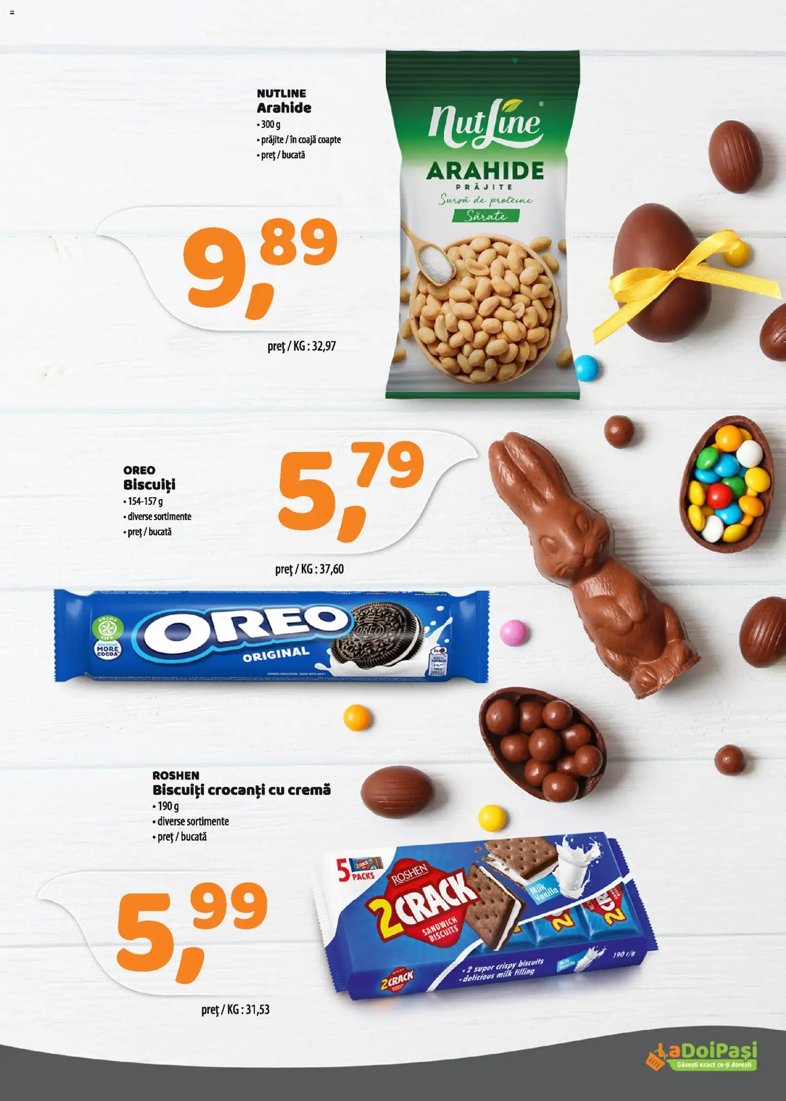 Catalog La Doi Pași 1 - 14 Aprilie 2026 | Pagina 7 | Produse: Masaüstü kılıfı, Arahide, Cremă, Biscuiți