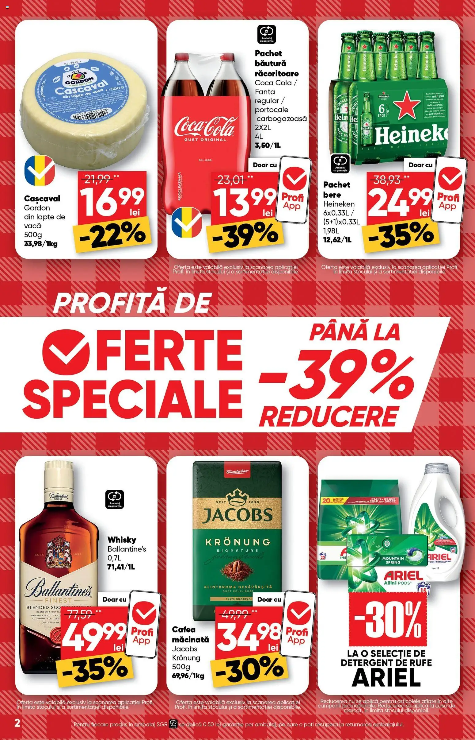 Catalog Profi 1 - 13 Aprilie 2026 | Pagina 2 | Produse: Cașcaval, Amerikan servis, Bere, Detergent