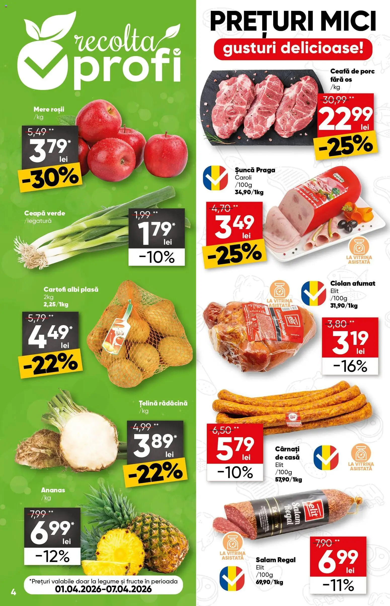Catalog Profi 1 - 13 Aprilie 2026 | Pagina 4 | Produse: Keçeli kalem, Vitrină, Salam, Roșii