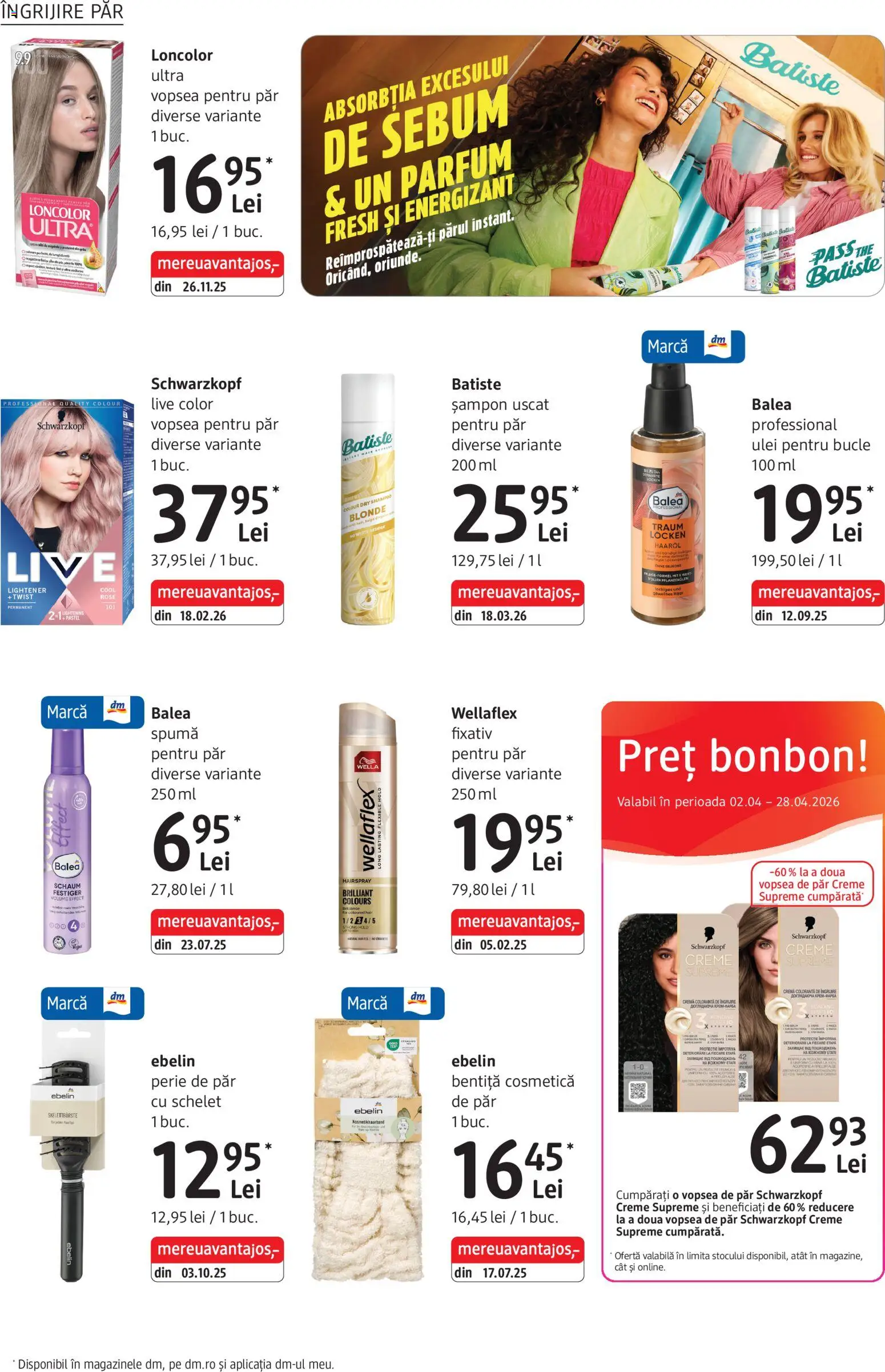 Catalog DM Drogerie Markt 2 - 27 Aprilie 2026 | Pagina 18 | Produse: Ulei, Vopsea de păr, Șampon uscat, Fixativ pentru păr