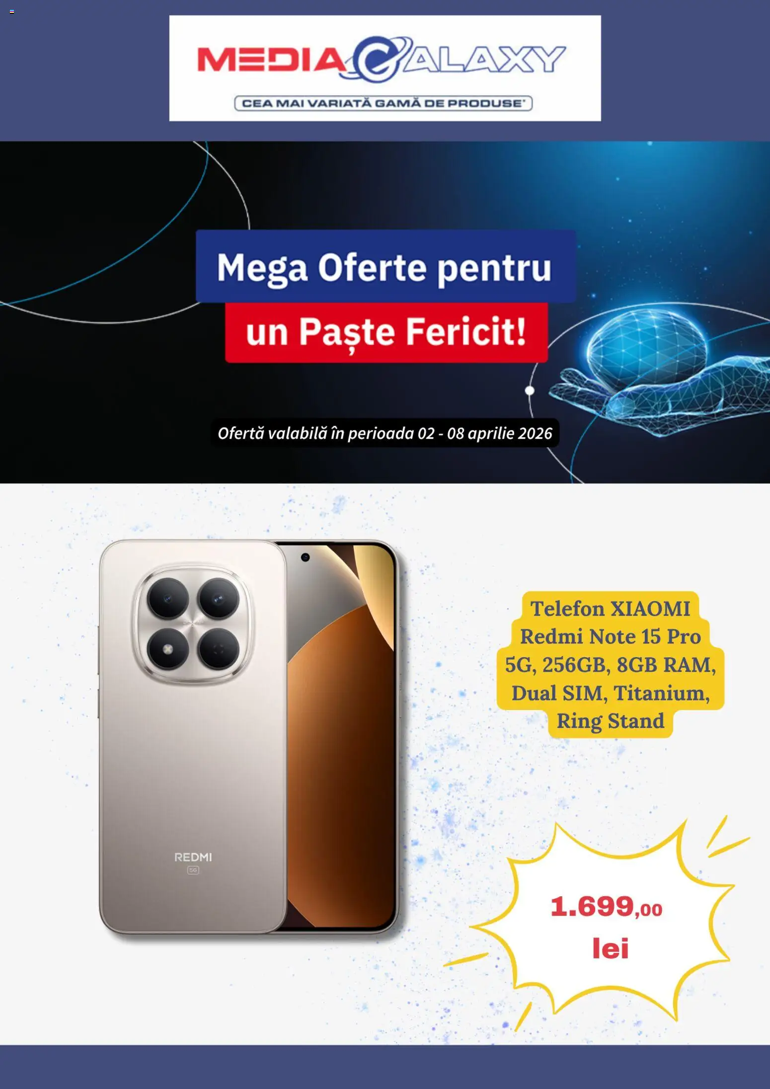 Catalog Media Galaxy 2 - 7 Aprilie 2026 | Pagina 1 | Produse: Telefon, Paste