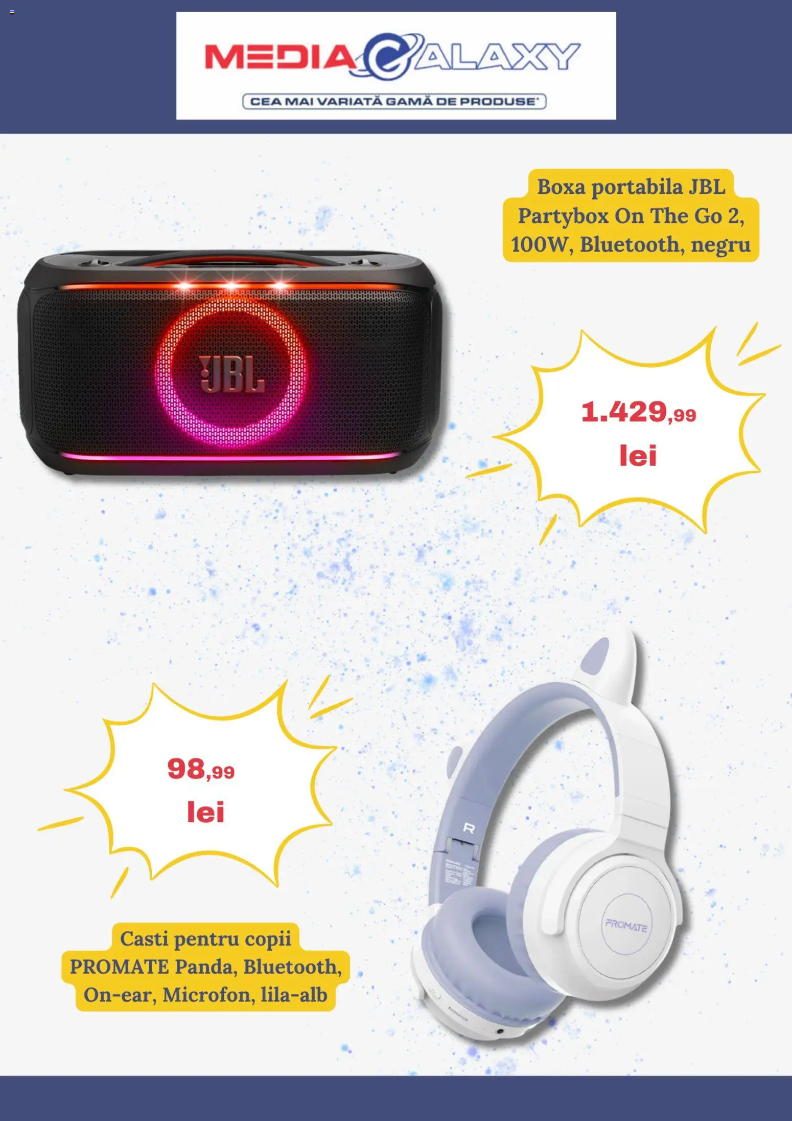 Catalog Media Galaxy 2 - 7 Aprilie 2026 | Pagina 2 | Produse: Căști, Boxă portabilă